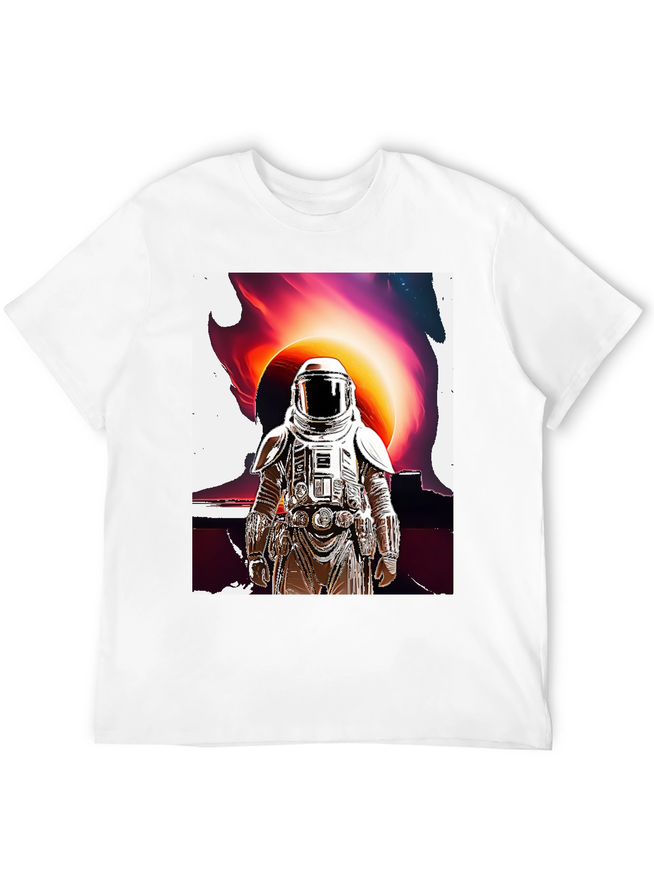 Black Astronaut Graphic T-Shirt - Space Art Tee view 12