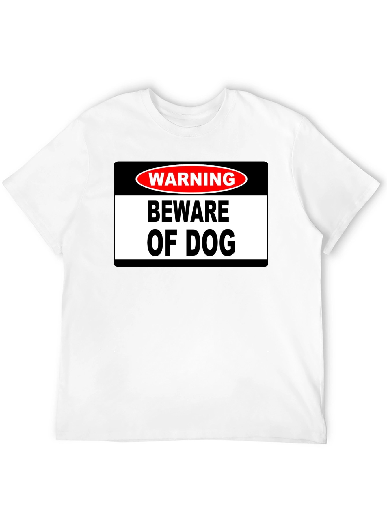 Black Warning Beware of Dog Graphic T-Shirt view 12