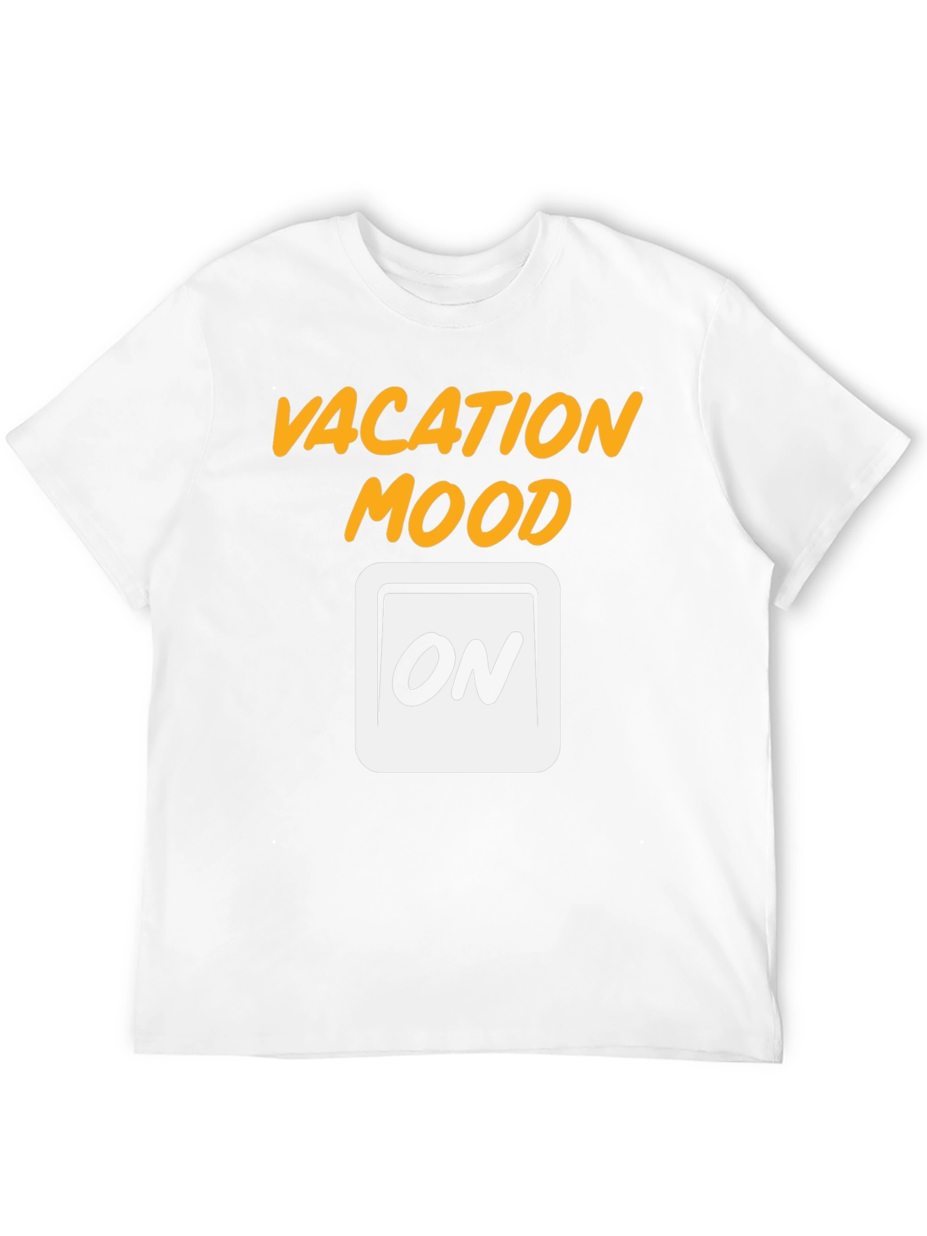 Black Vacation Mode On Graphic Tee - Black Cotton T-Shirt view 12