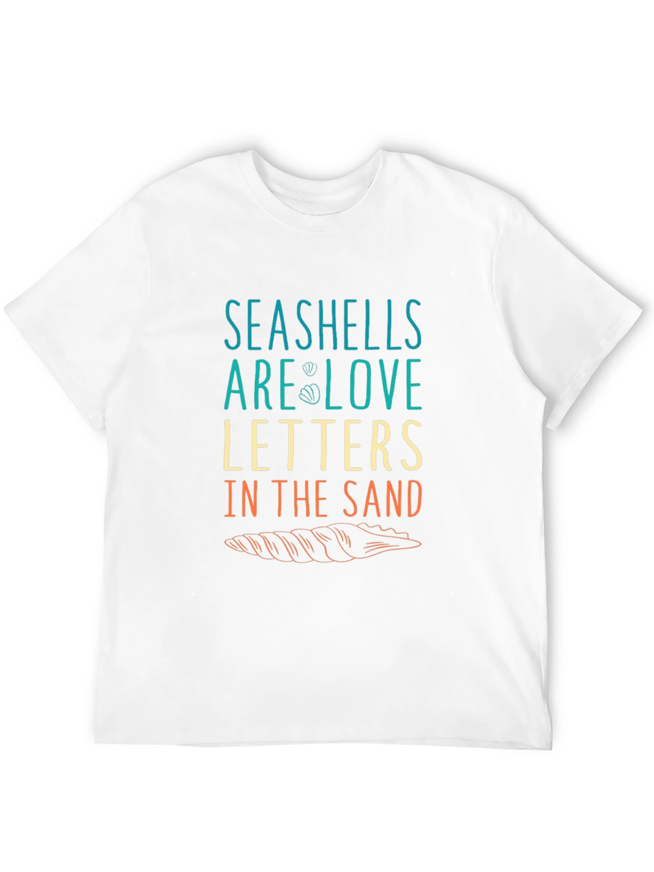 Black Seashells Love Letters Graphic T-Shirt - Black view 12