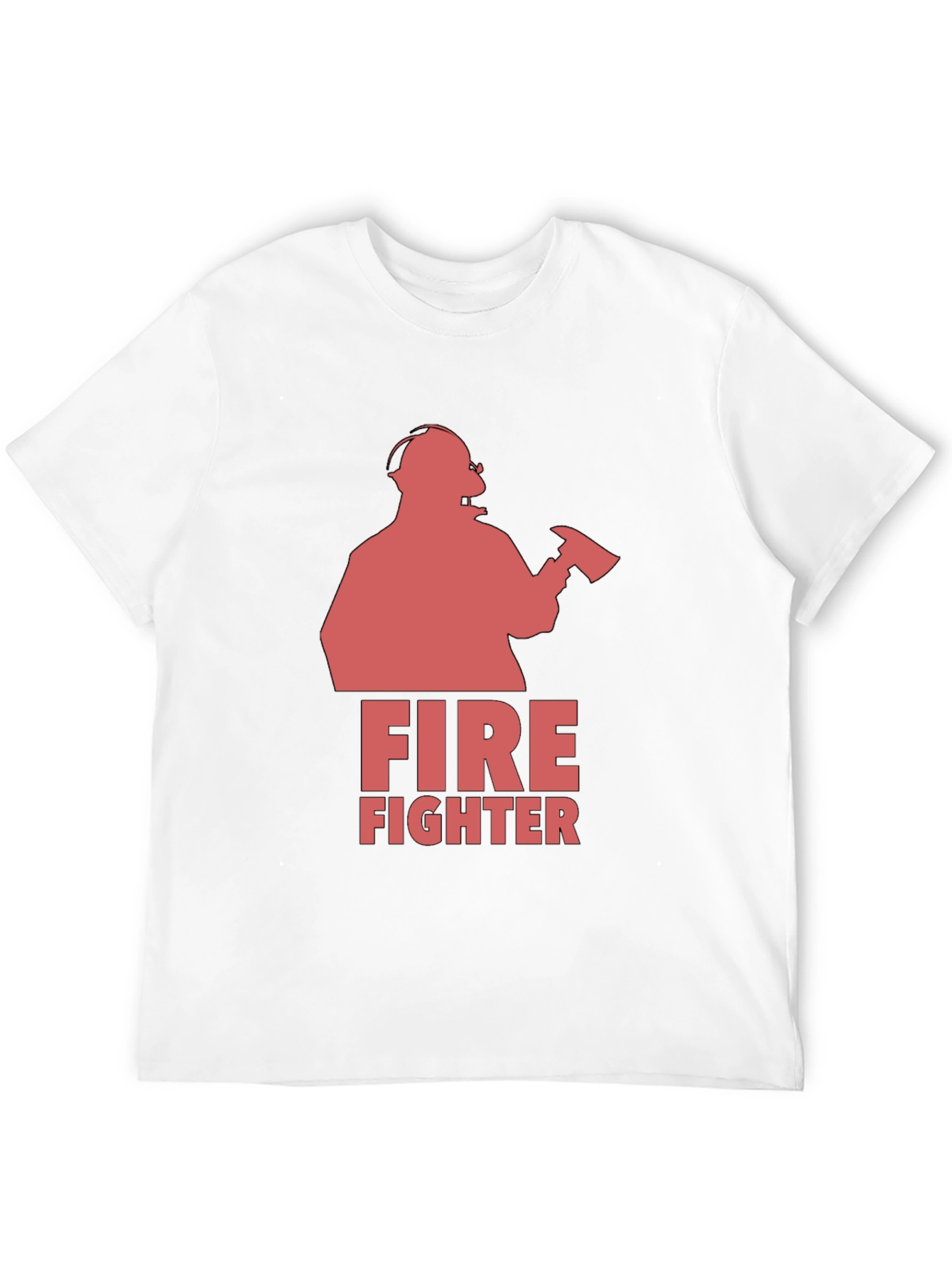 Black Firefighter Graphic Tee - Black Cotton T-Shirt view 12