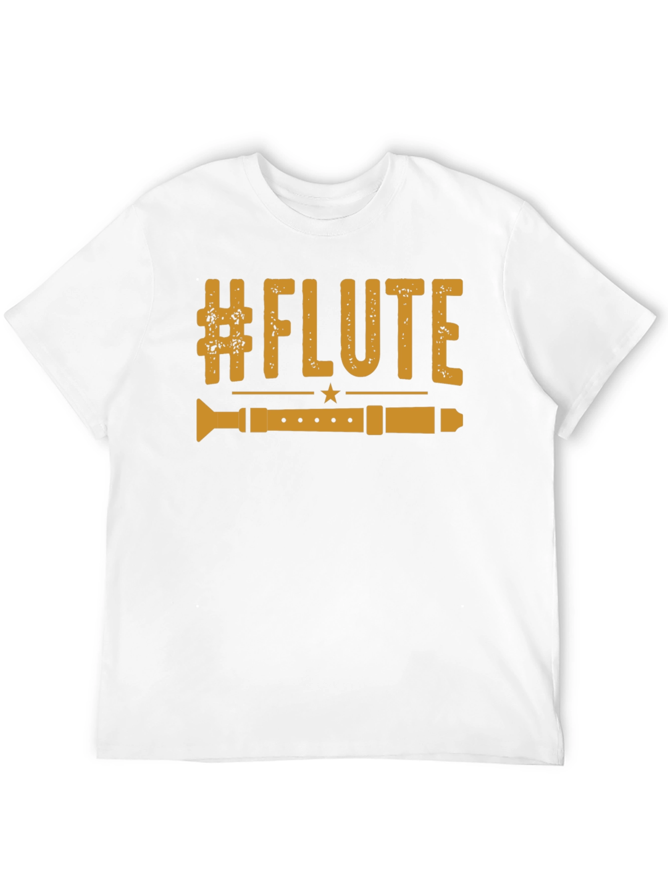 Black #Flute Music Lover T-Shirt - Black Graphic Tee view 12
