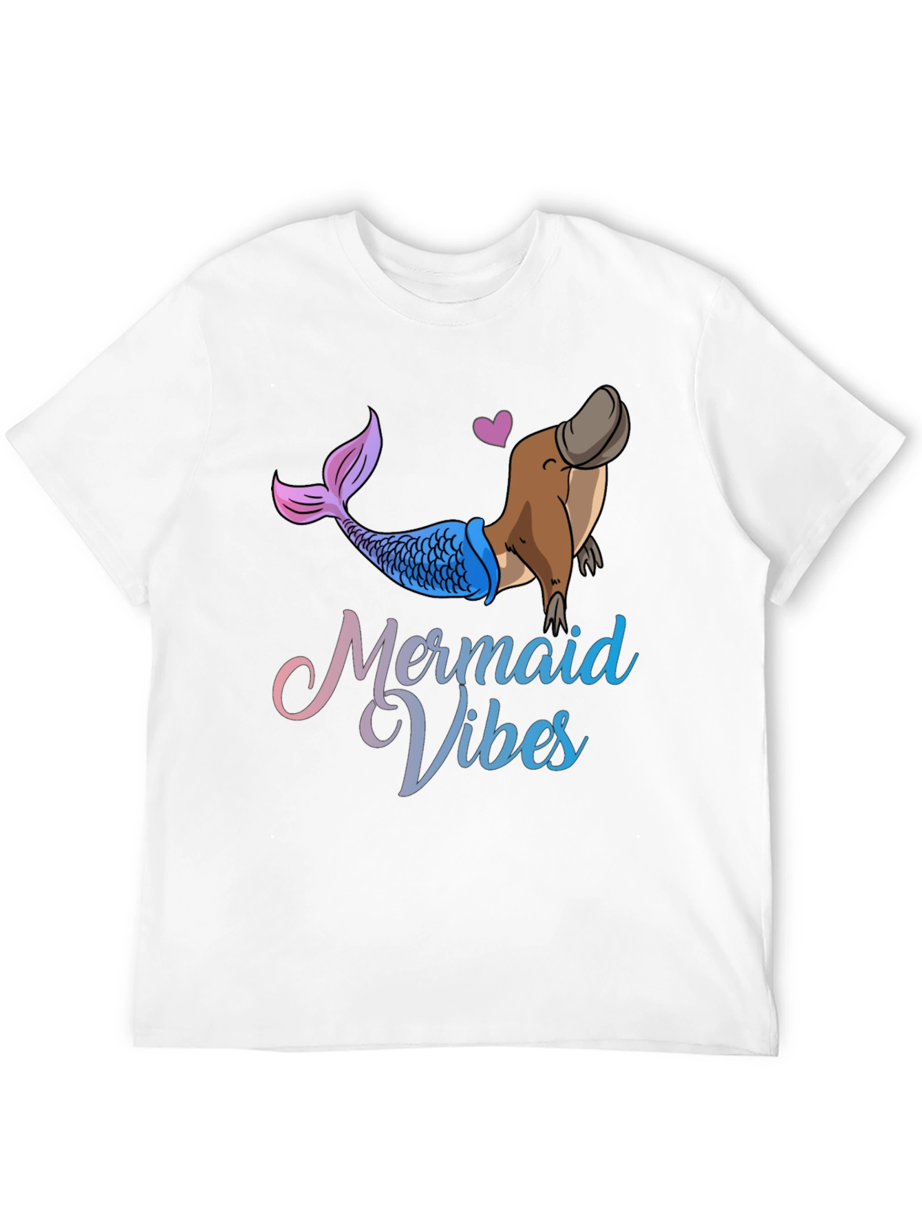 Black Mermaid Vibes Platypus Graphic T-Shirt view 12
