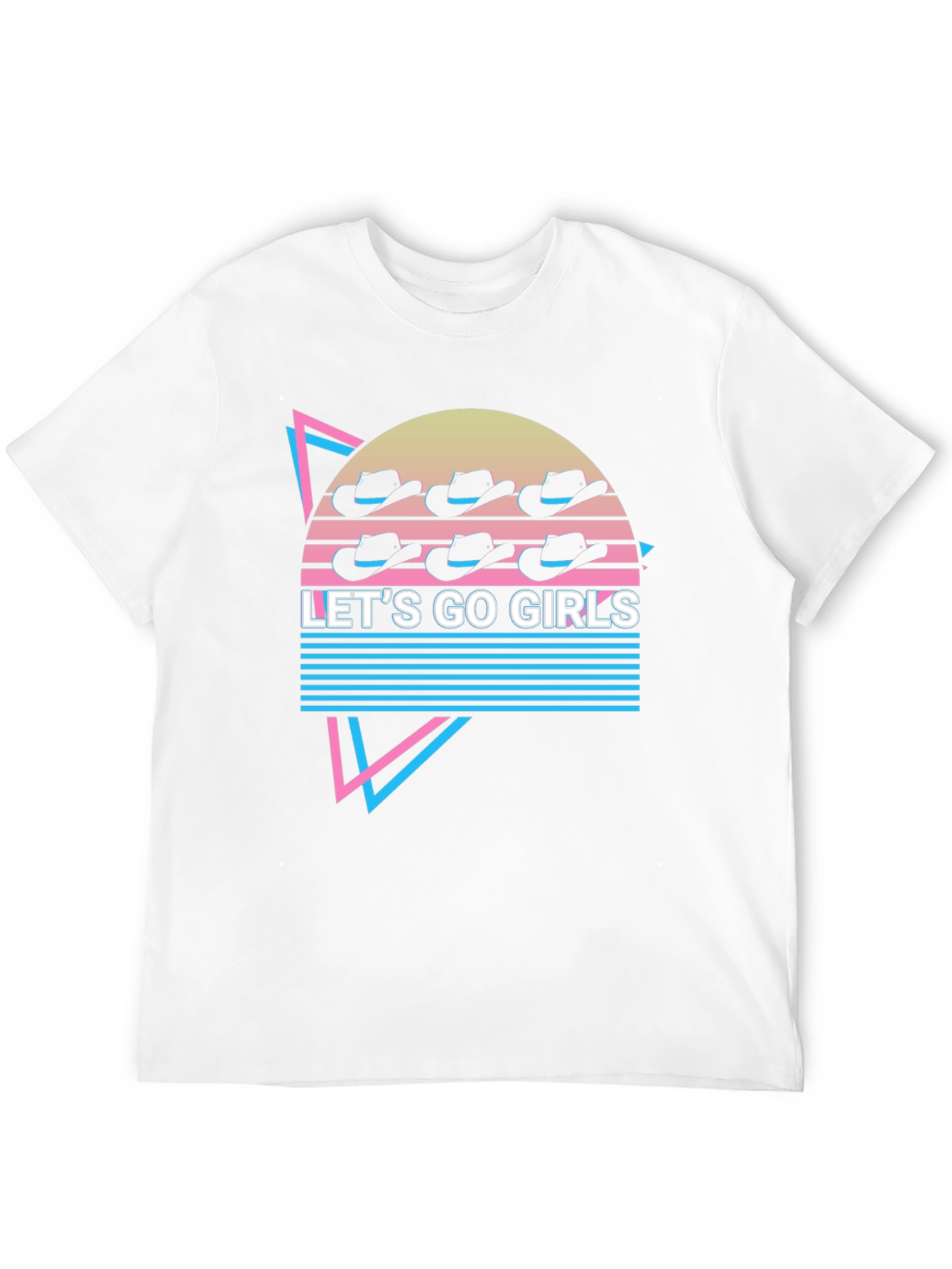 Black Retro Let's Go Girls T-Shirt view 12