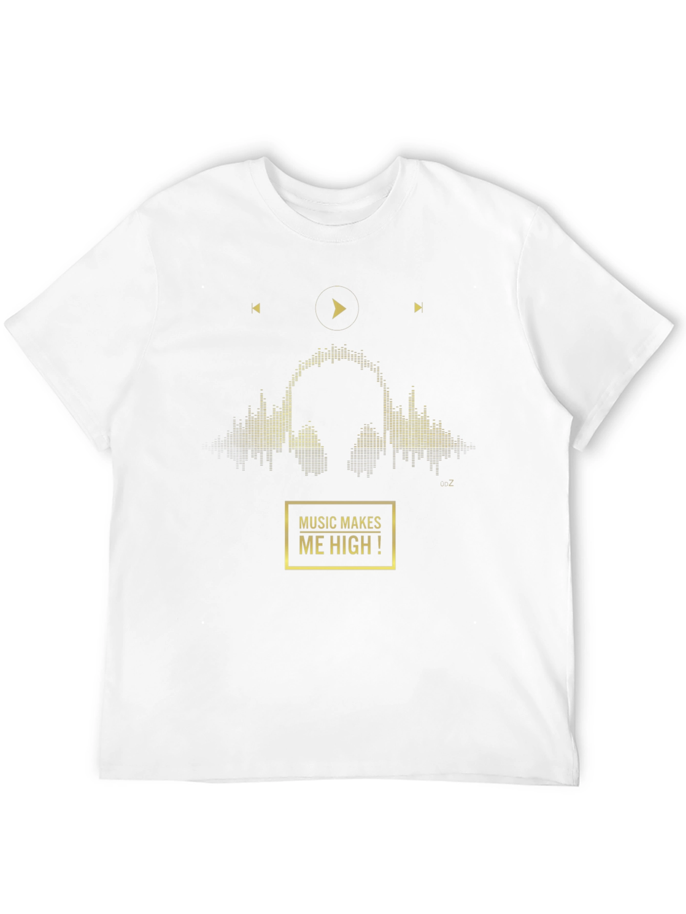 Black Music Makes Me High Graphic Tee - Black Cotton Blend view 12