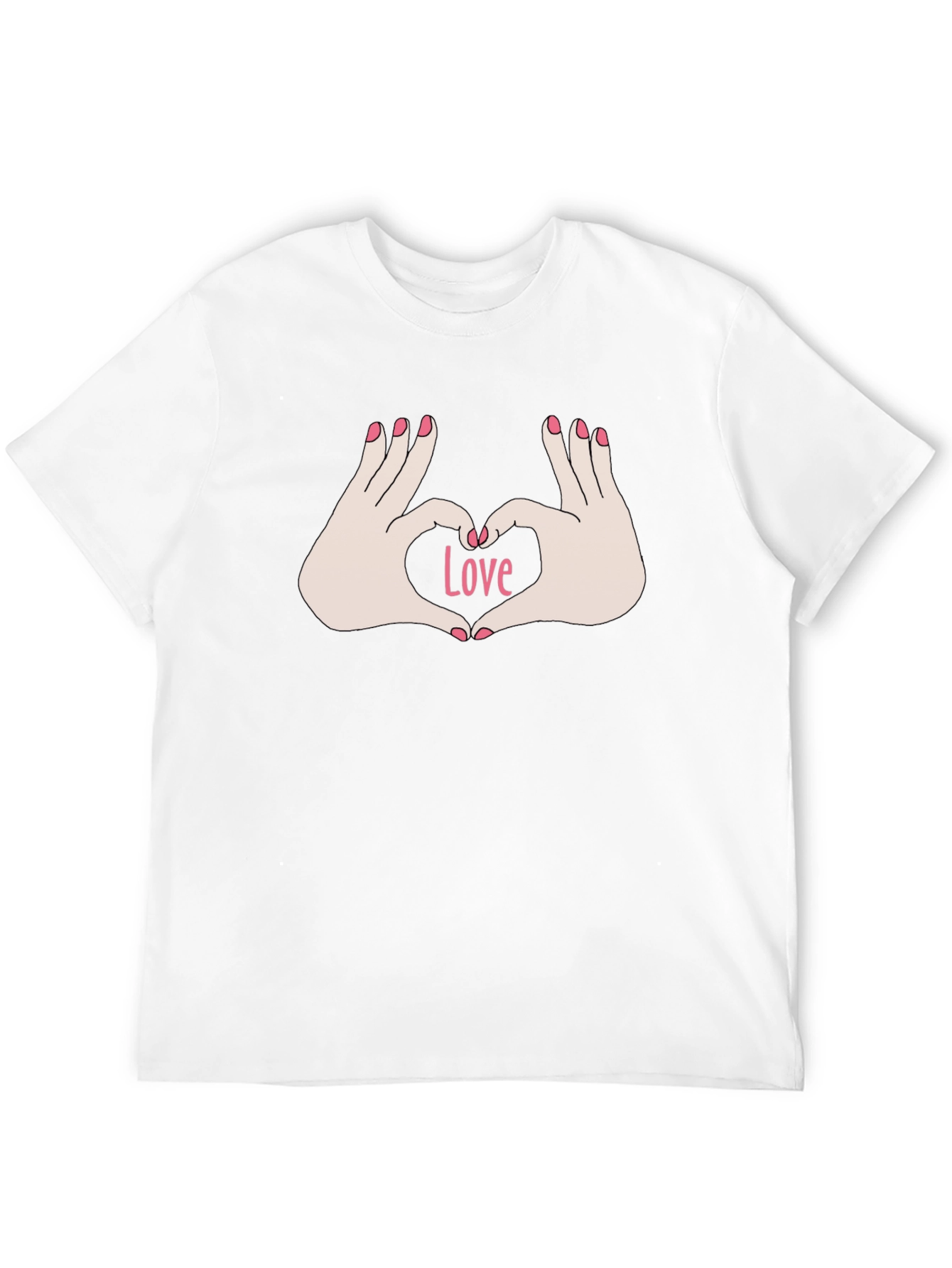 Black Love Hands Graphic Tee - Stylish Black T-Shirt view 12