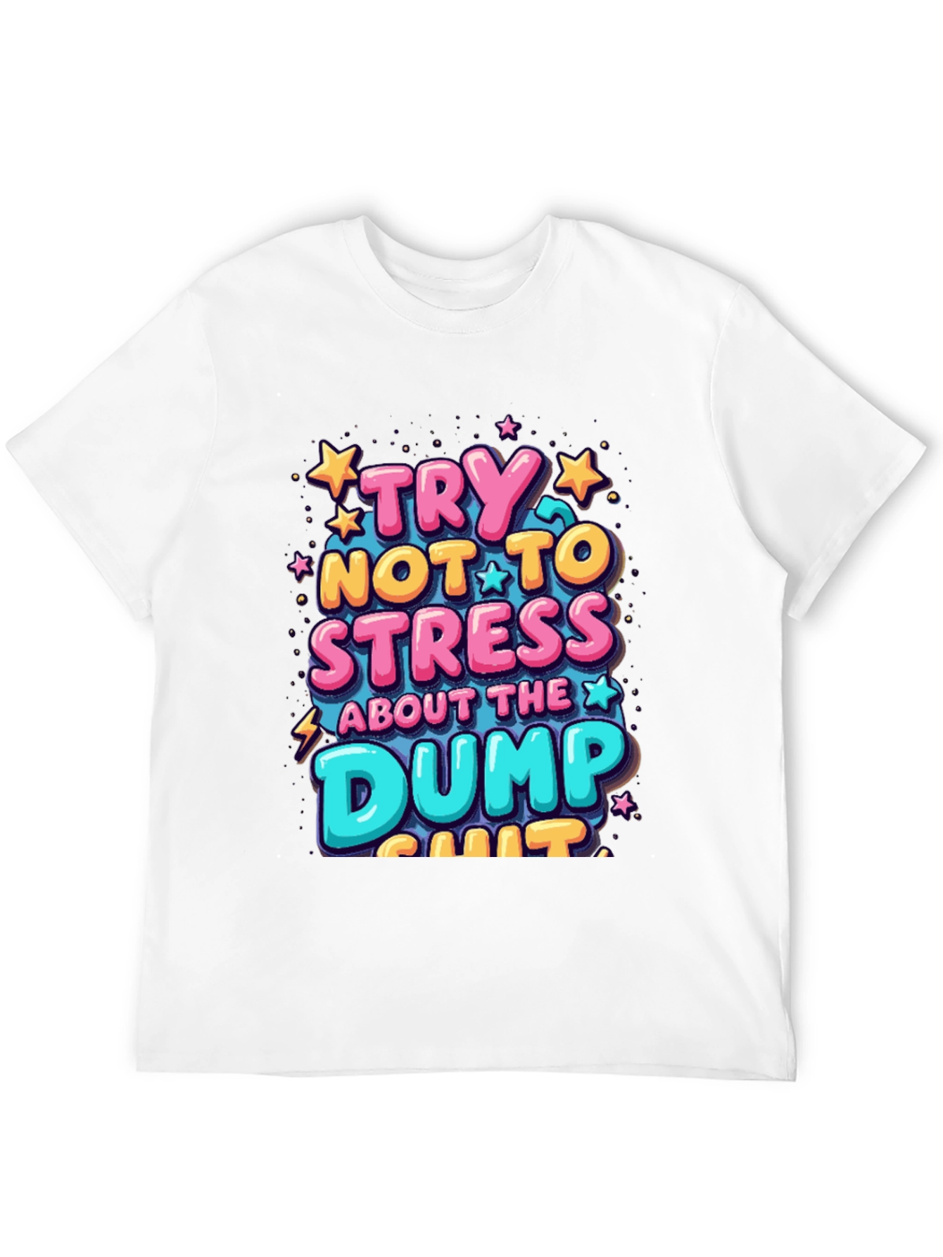 Black Try Not To Stress Graphic Tee view 12