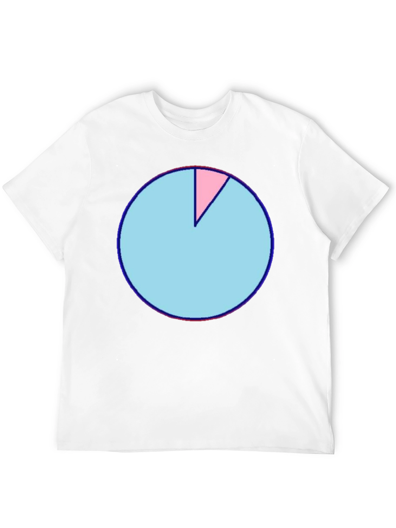 Black Pie Chart Graphic T-Shirt - Soft Cotton Blend, Casual Wear view 12