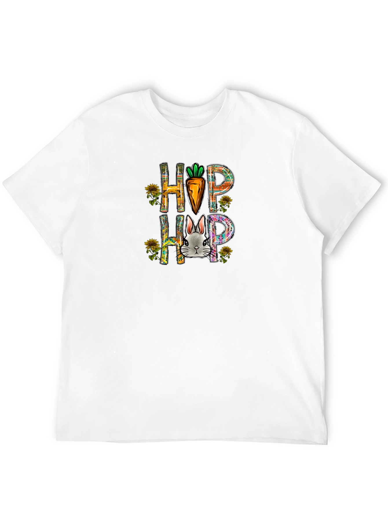 Black Hop Hip Easter Bunny Carrot T-Shirt view 12
