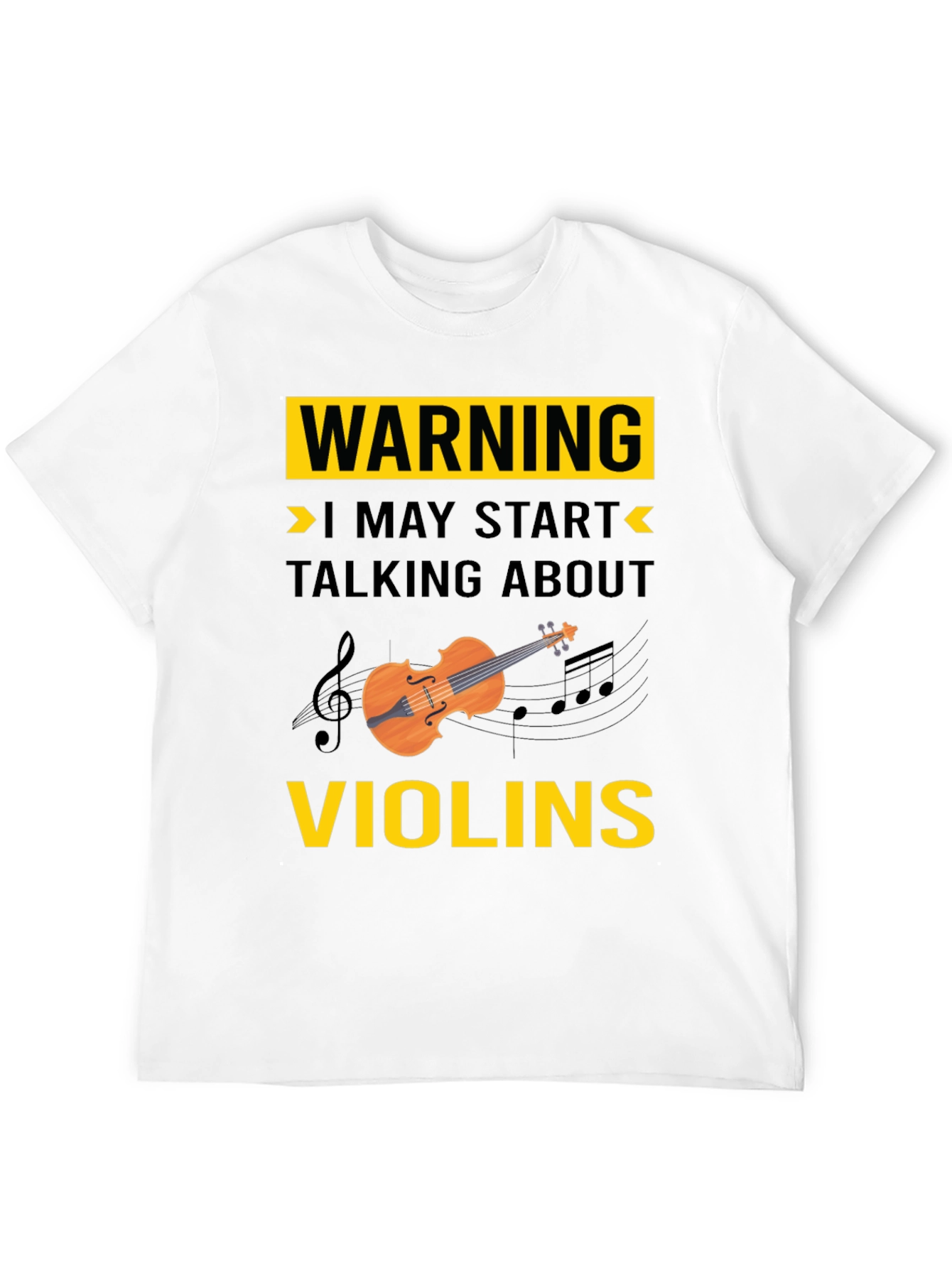 Black Warning: I May Start Talking About Violins T-Shirt view 12