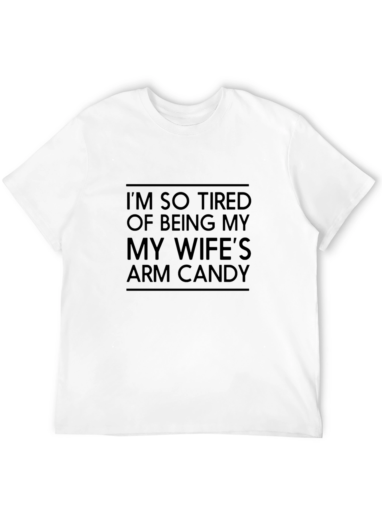 Black Wife's Arm Candy Funny T-Shirt view 12