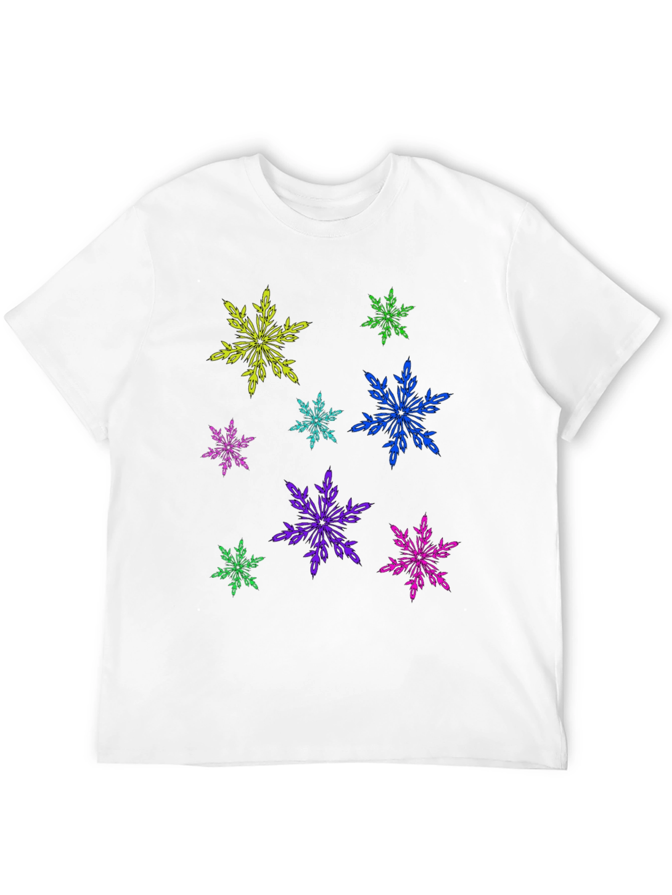 Black Funky Snowflake Graphic Tee - Black view 12