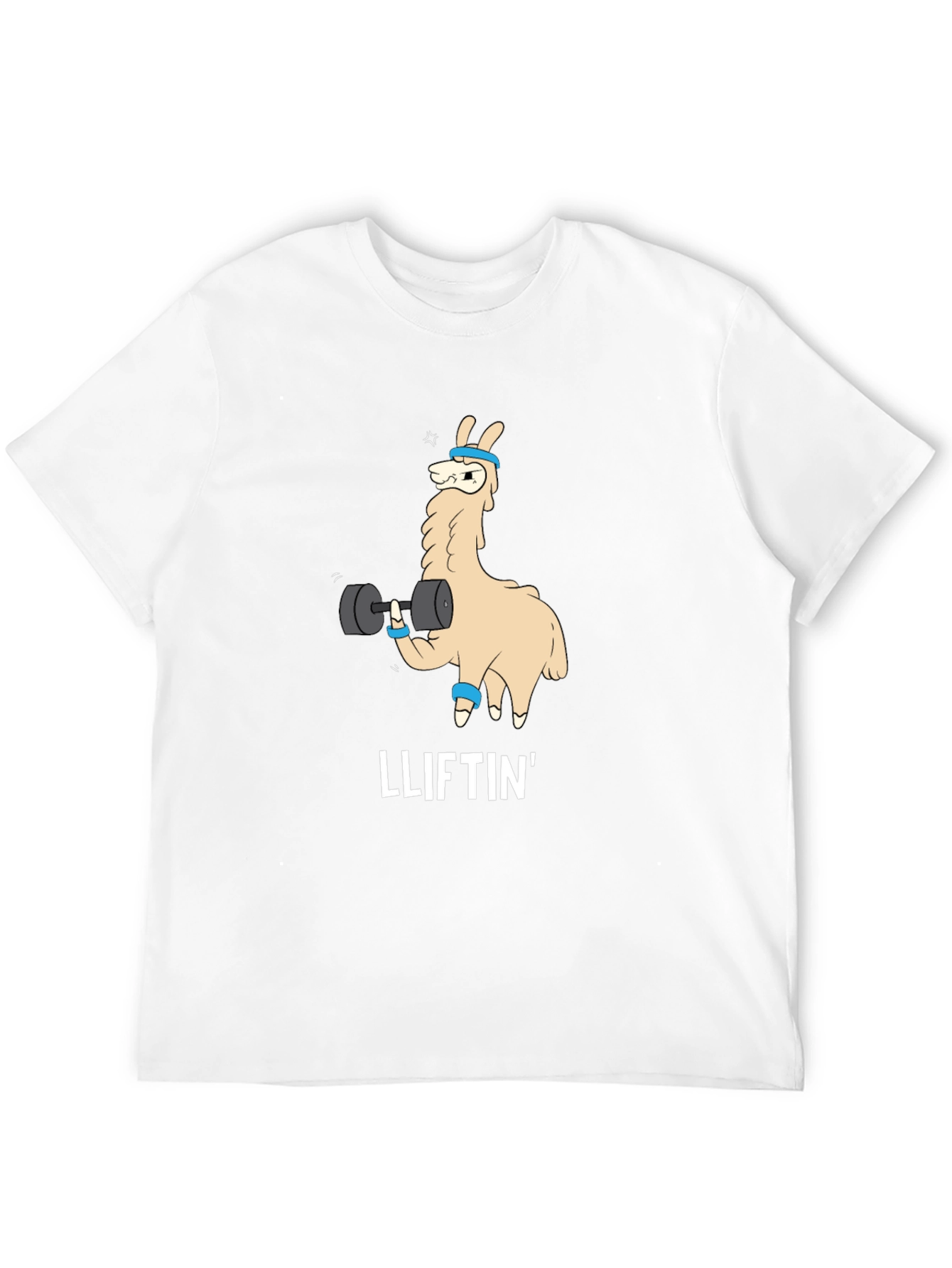 Black Lliftin' Llama Black T-Shirt - Gym Humor Tee view 12