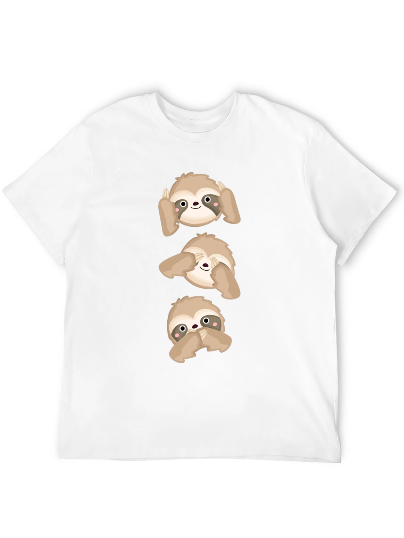 Black Hear, See, Speak No Evil Sloth Graphic Tee view 12