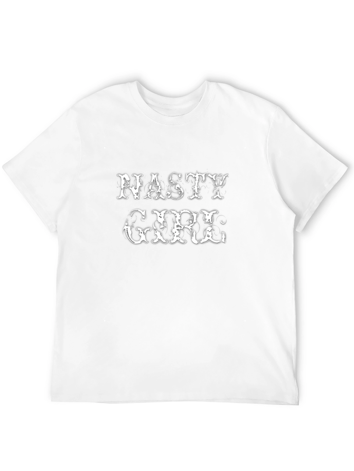 Black Nasty Girl Graphic Tee - Unisex Black Cotton T-Shirt view 12