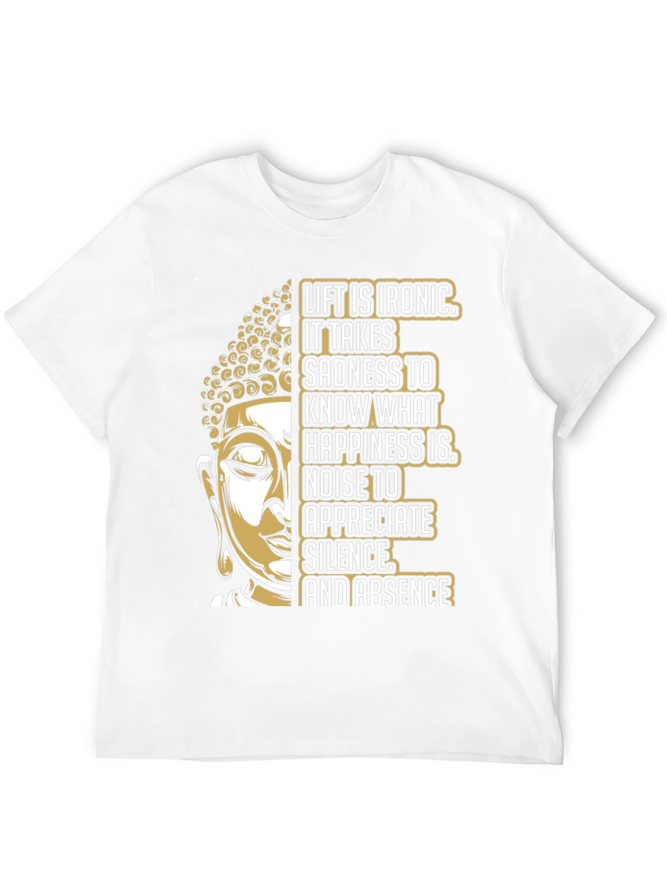 Black Buddha Graphic Print T-Shirt - Ironic Life view 12