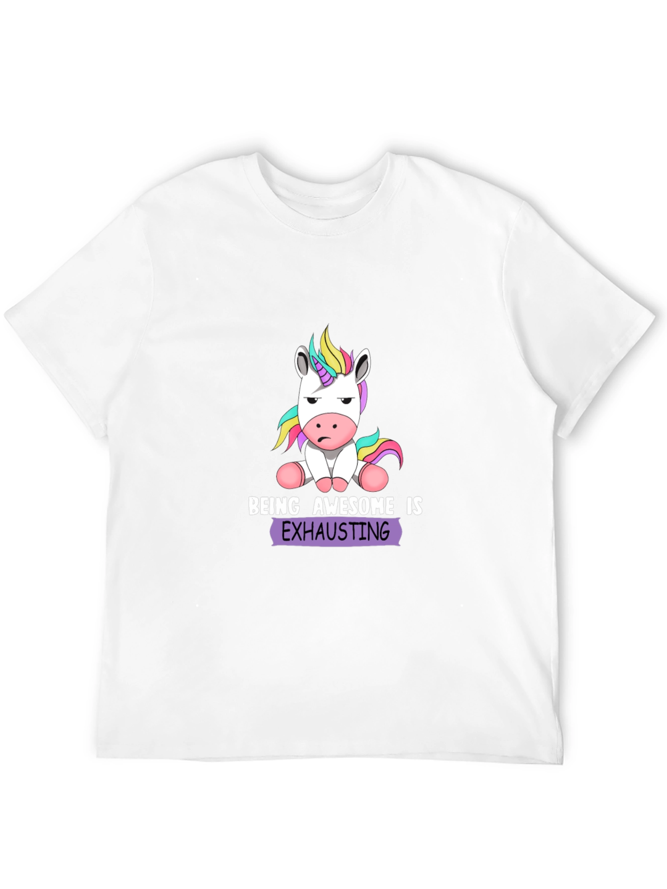 Black Being Awesome is Exhausting - Unicorn T-Shirt view 12