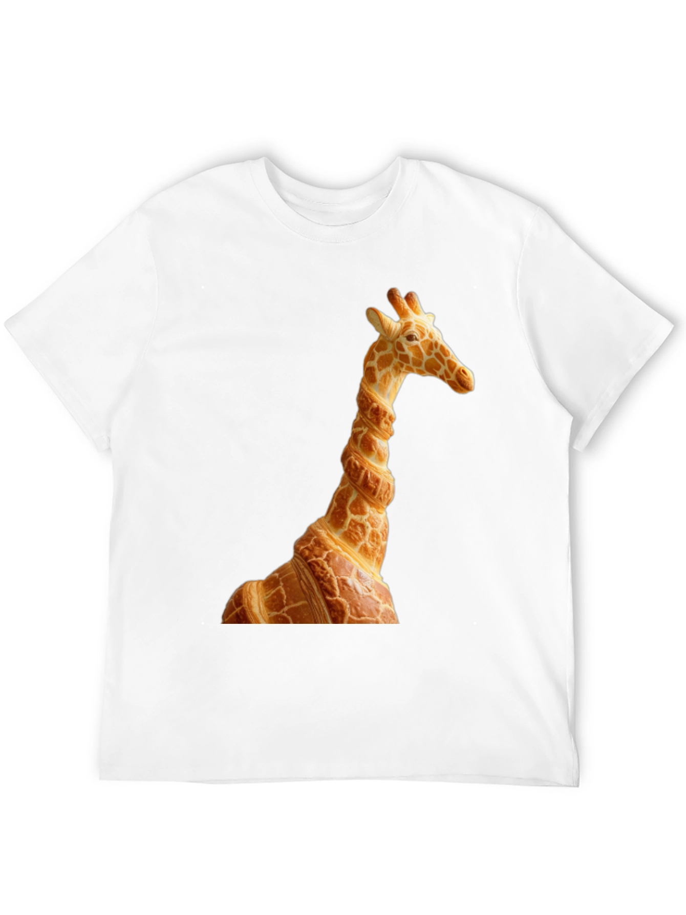 Black Croissant Giraffe Graphic Tee - Novelty Humor view 12