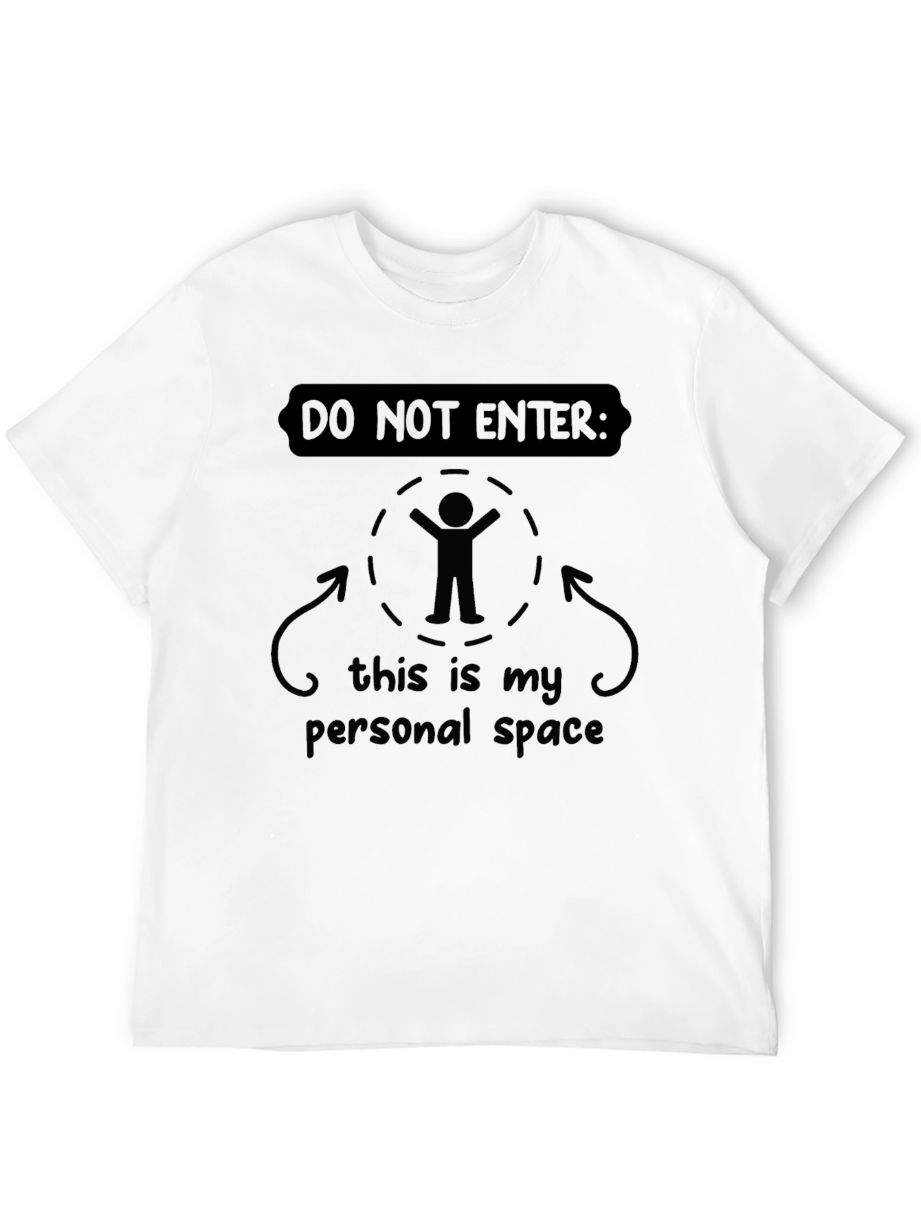 Black Personal Space T-Shirt - Funny Introvert Tee view 12