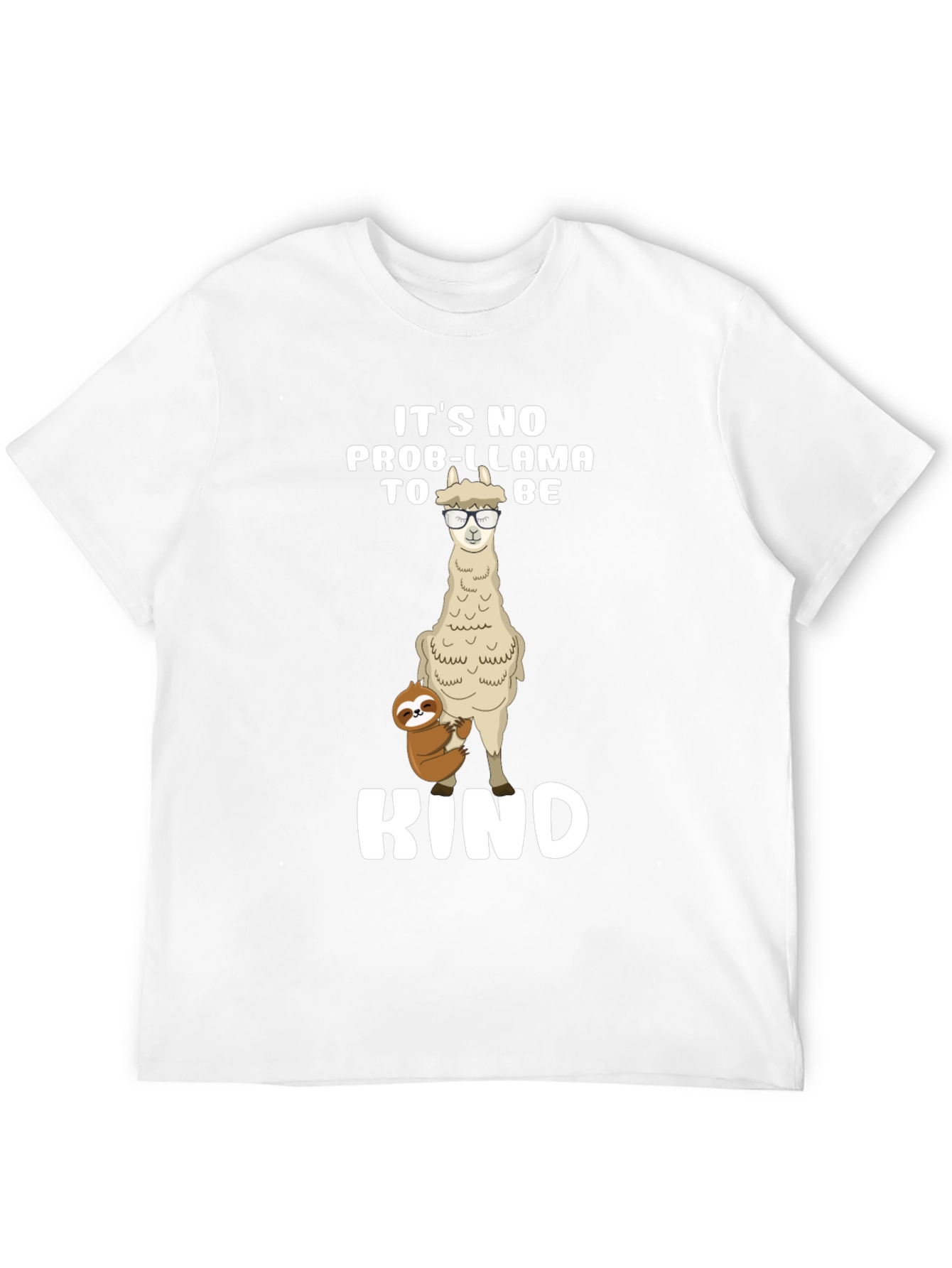 Black No Prob-Llama To Be Kind Black T-Shirt view 12