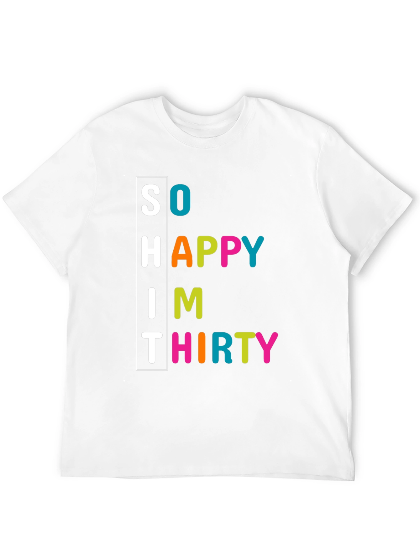 Black So Happy I'm Thirty T-Shirt - Birthday Celebration Tee view 12