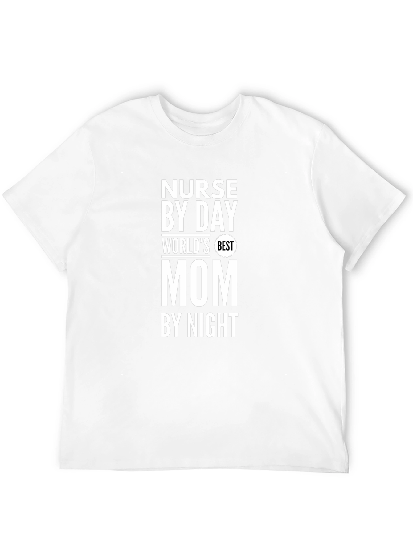Black Nurse Mom Graphic T-Shirt - Hero by Day & Night! view 12
