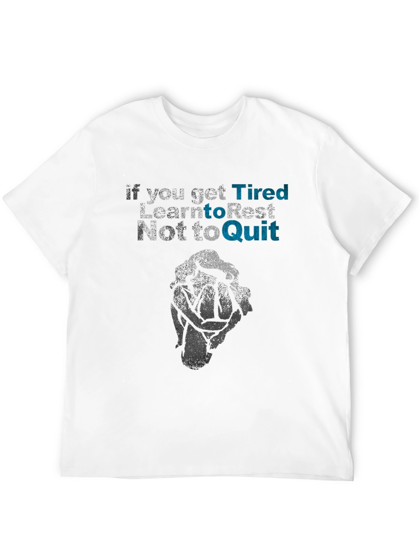 Black Motivational Graphic Tee: Rest, Don't Quit view 12
