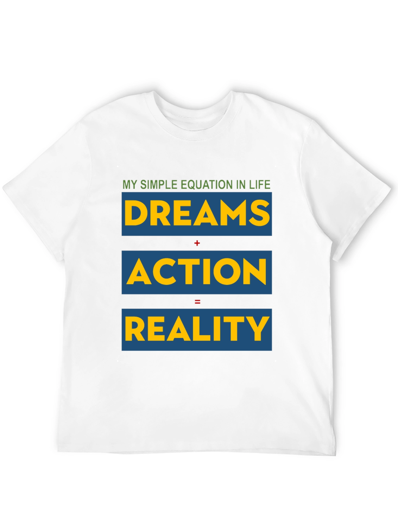 Black Dreams, Action, Reality - Equation T-Shirt view 12