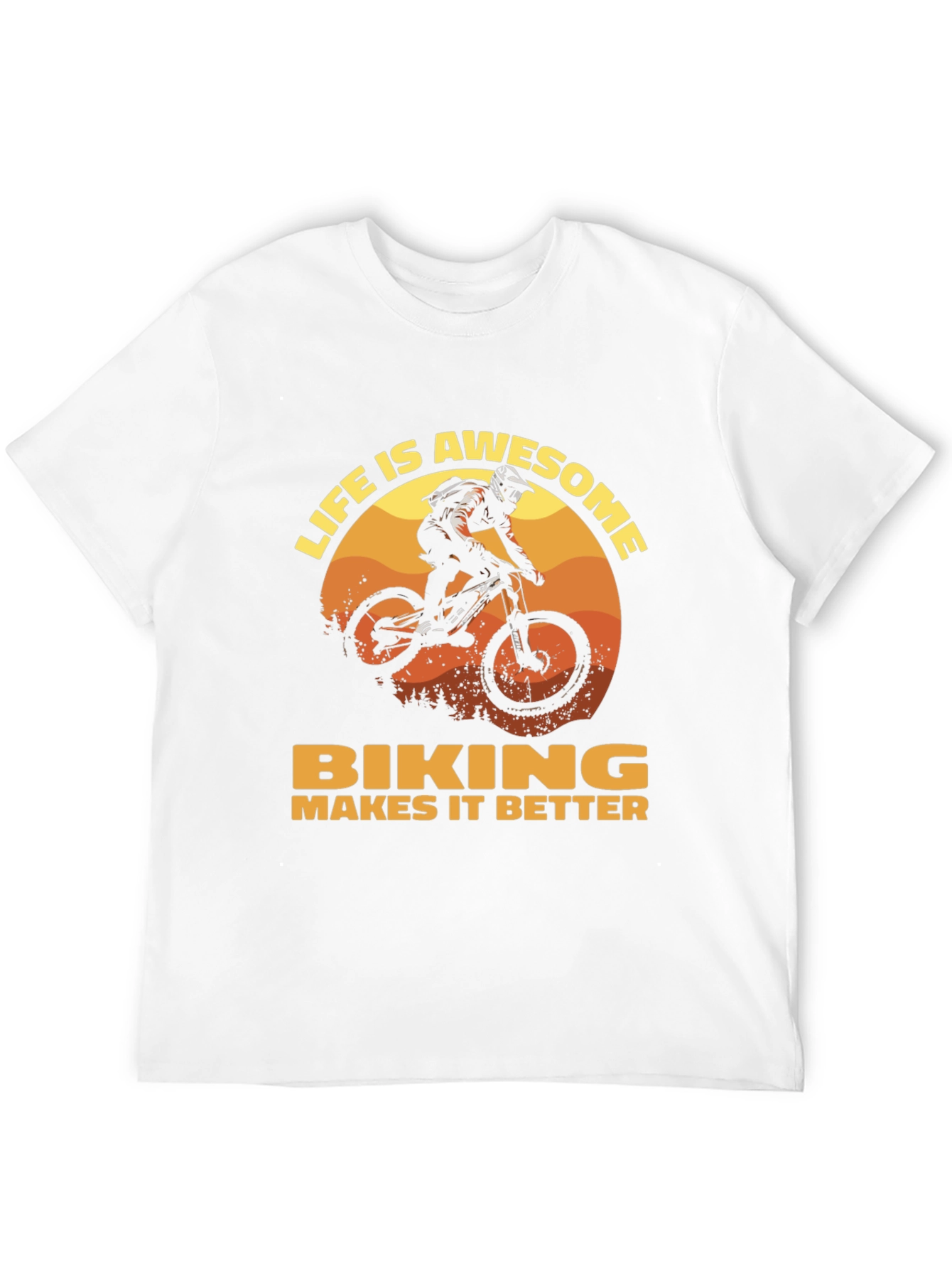 Black Life Is Awesome Biking T-Shirt view 12