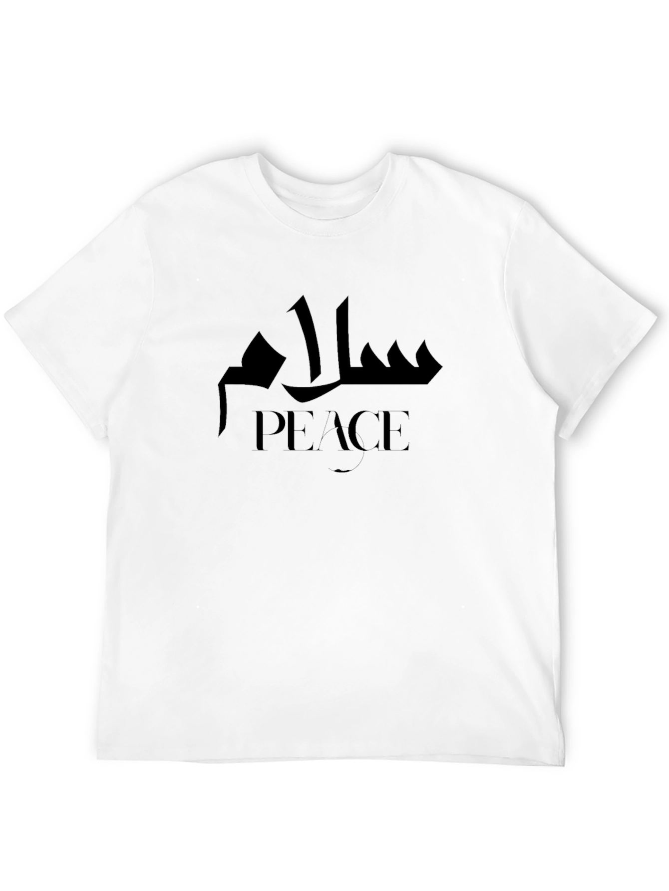 Black Peace Graphic T-Shirt -  Unisex Black Tee view 12