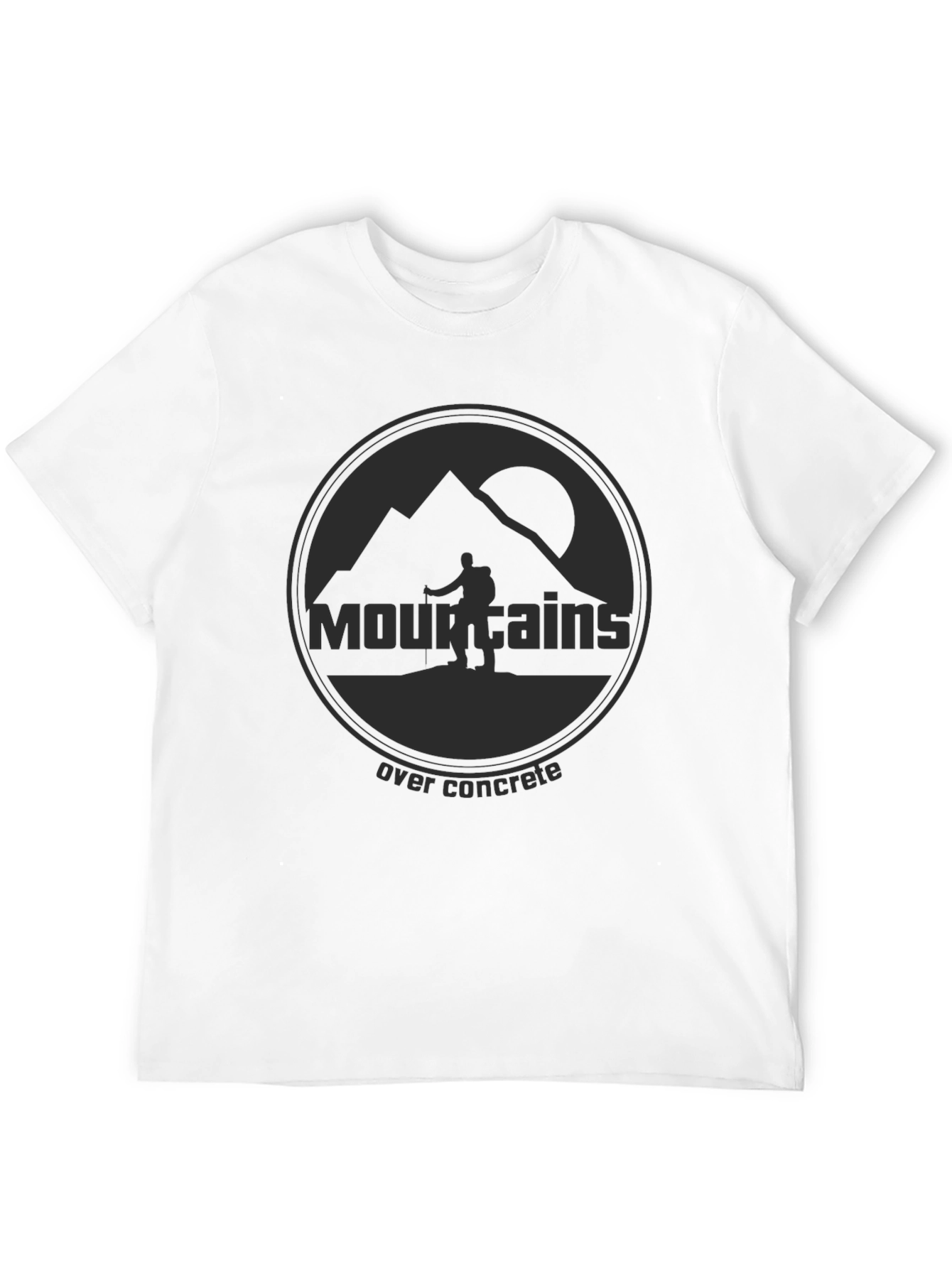 Black Mountains Over Concrete Graphic T-Shirt view 12