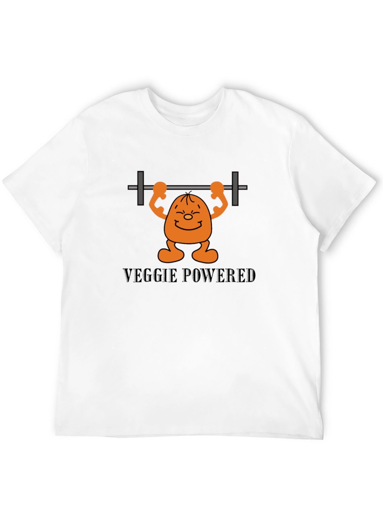 Black Veggie Powered Workout T-Shirt view 12