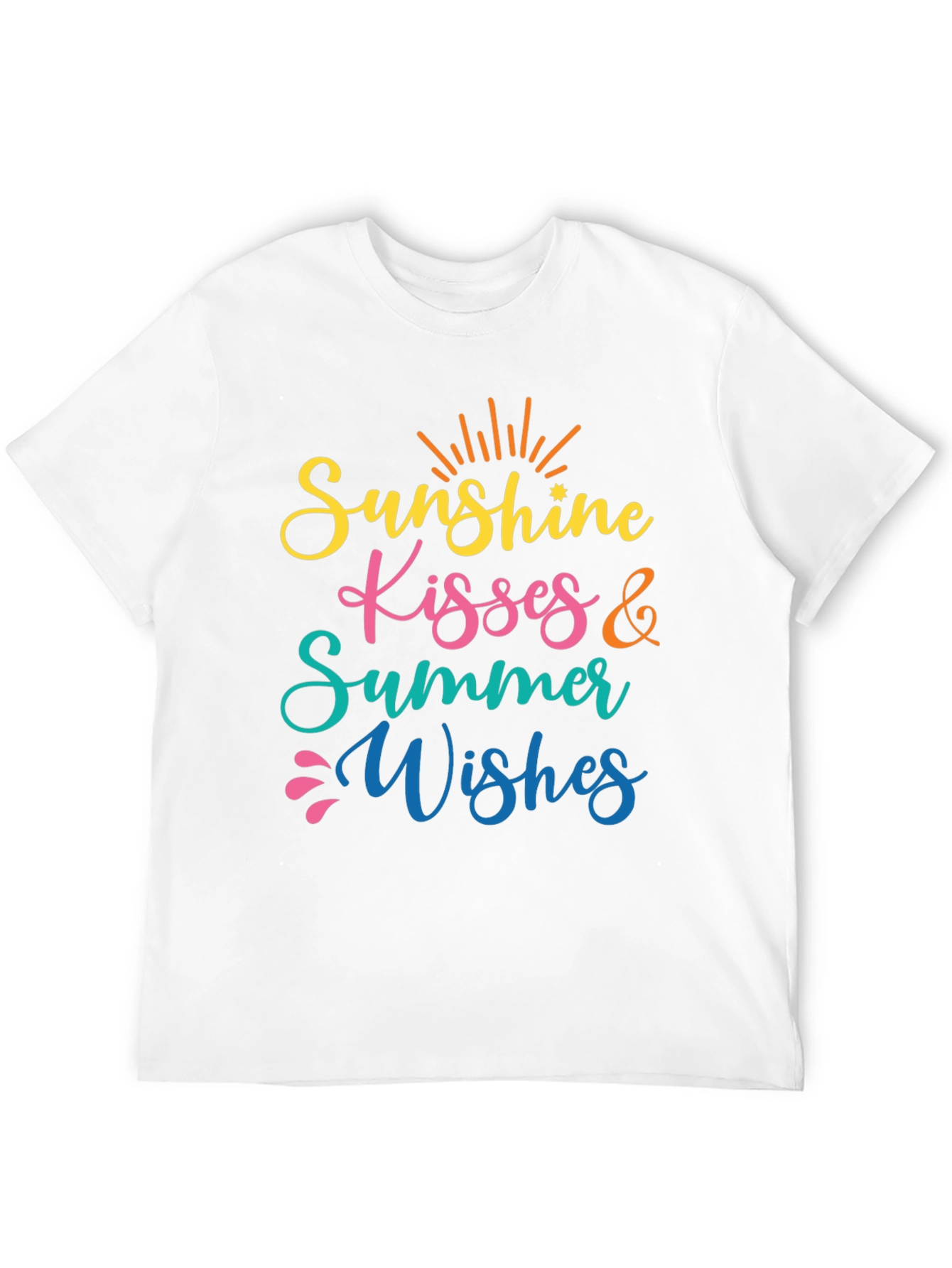 Black Sunshine Kisses Summer Wishes Black Tee view 12