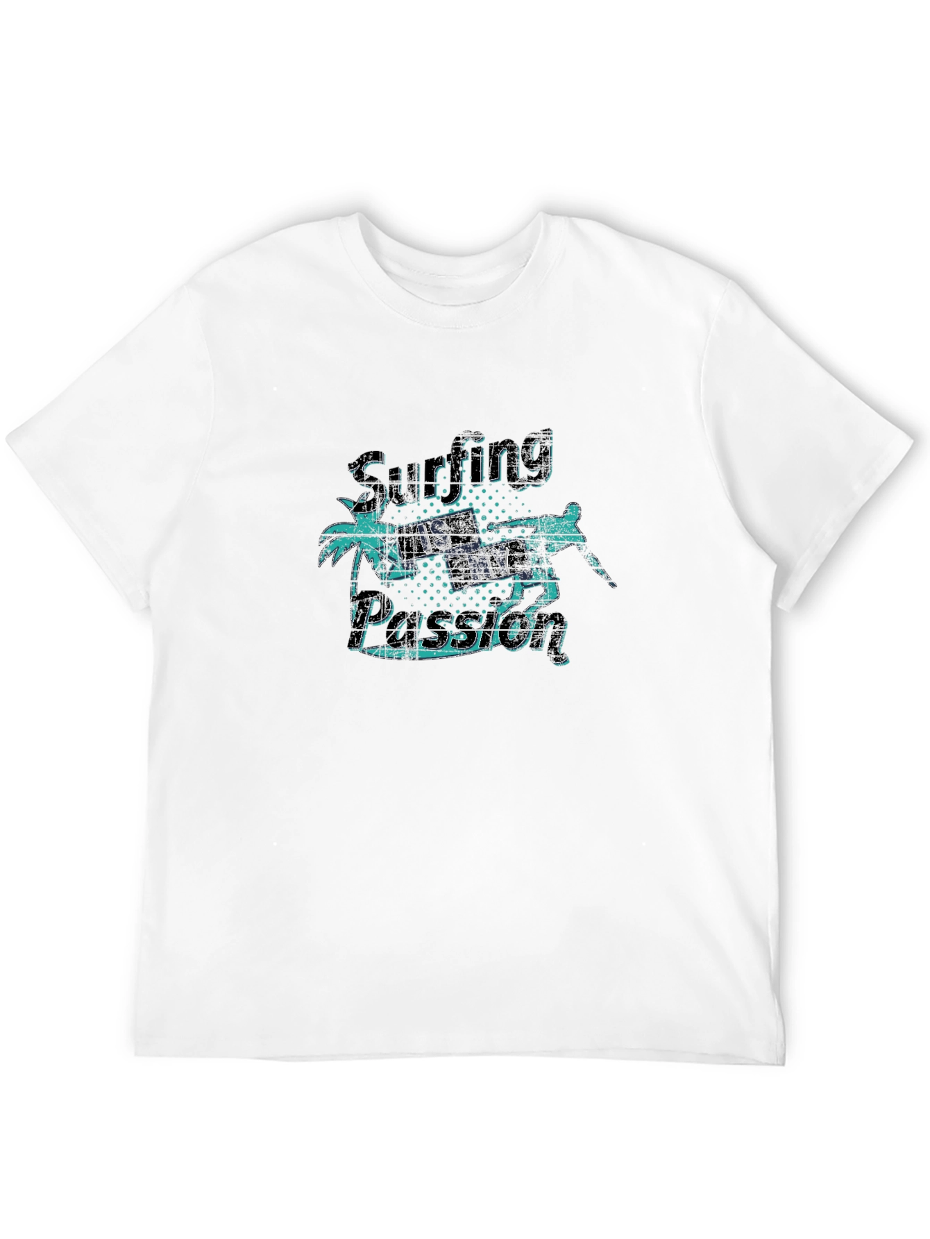 Surfing is My Passion Black Graphic T-Shirt - 12