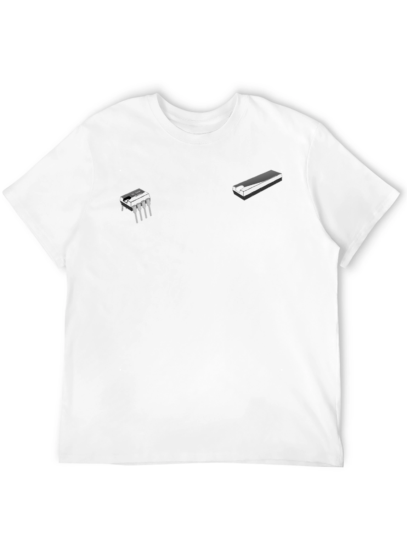 Black Novelty Black T-Shirt with Instrument Graphics view 12