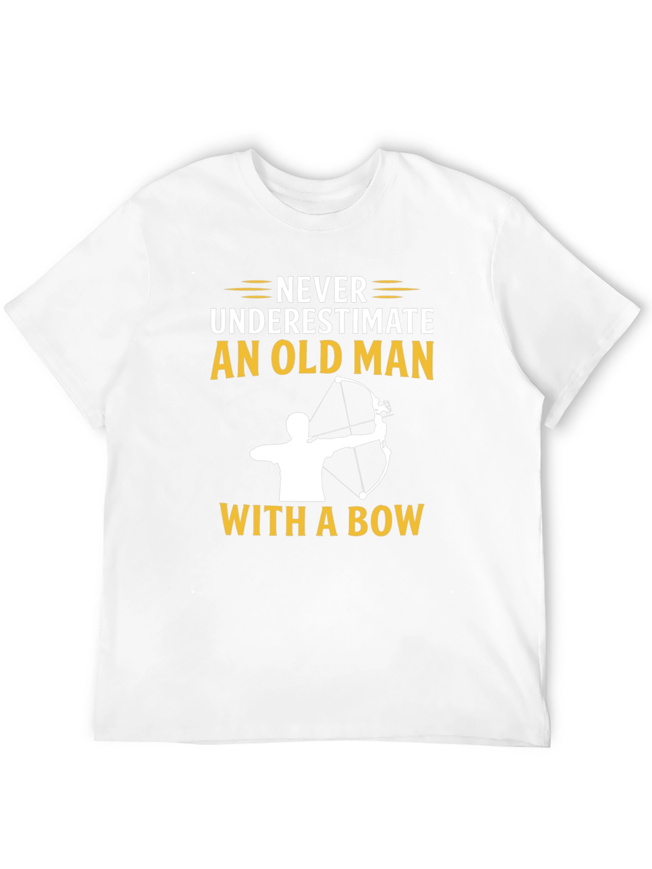 Never Underestimate an Old Man With a Bow T-Shirt - 12