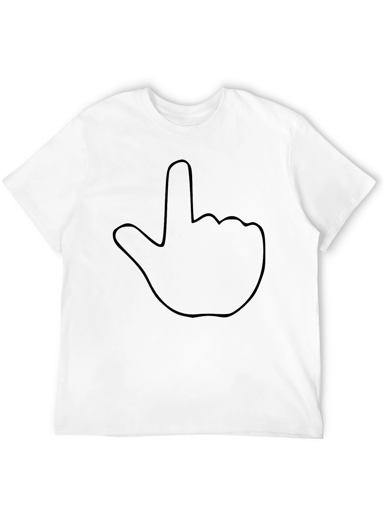 Black Humorous Black T-Shirt with Hand Gesture Graphic view 12