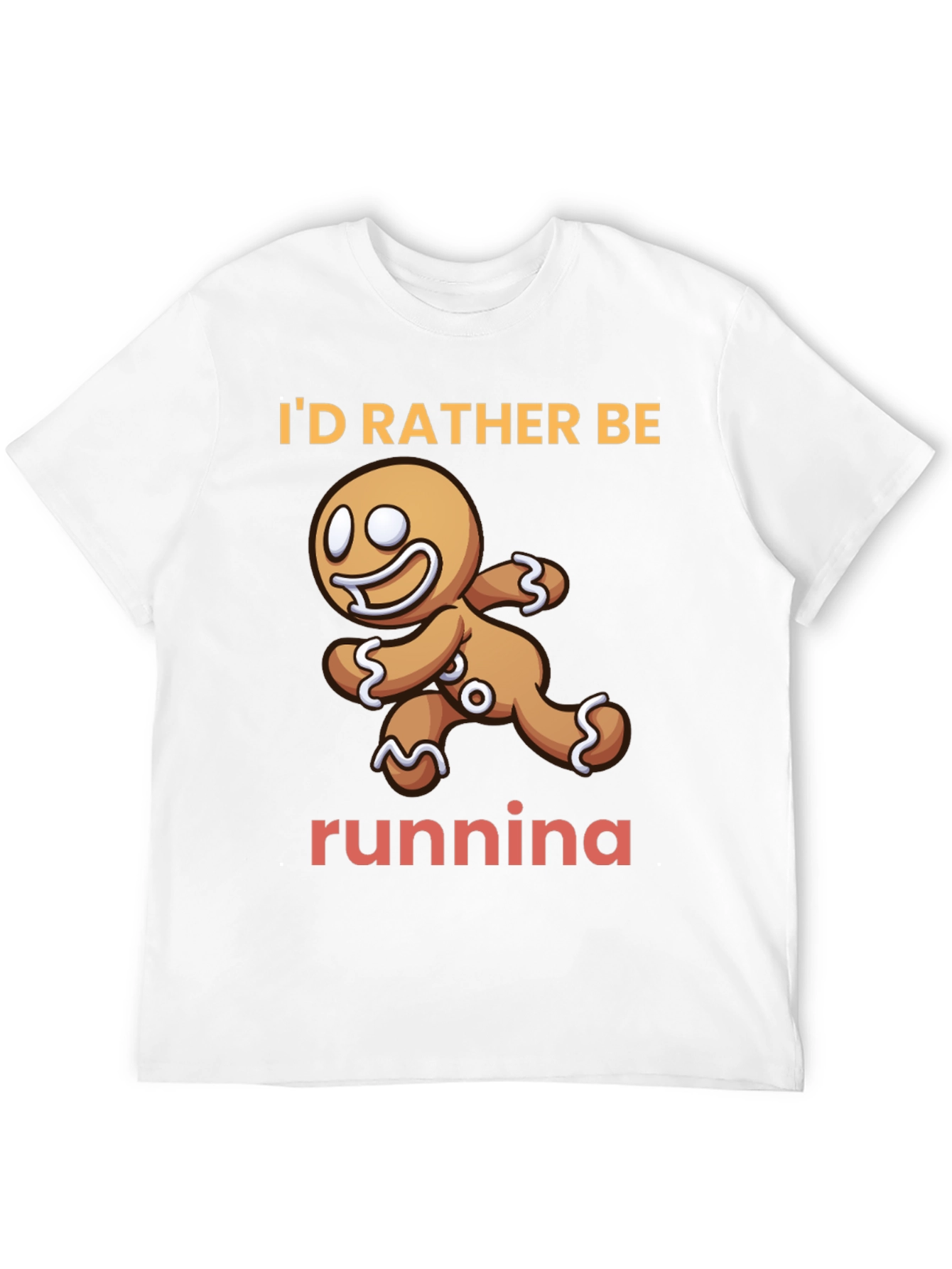 Black Gingerbread Man Running T-Shirt view 12