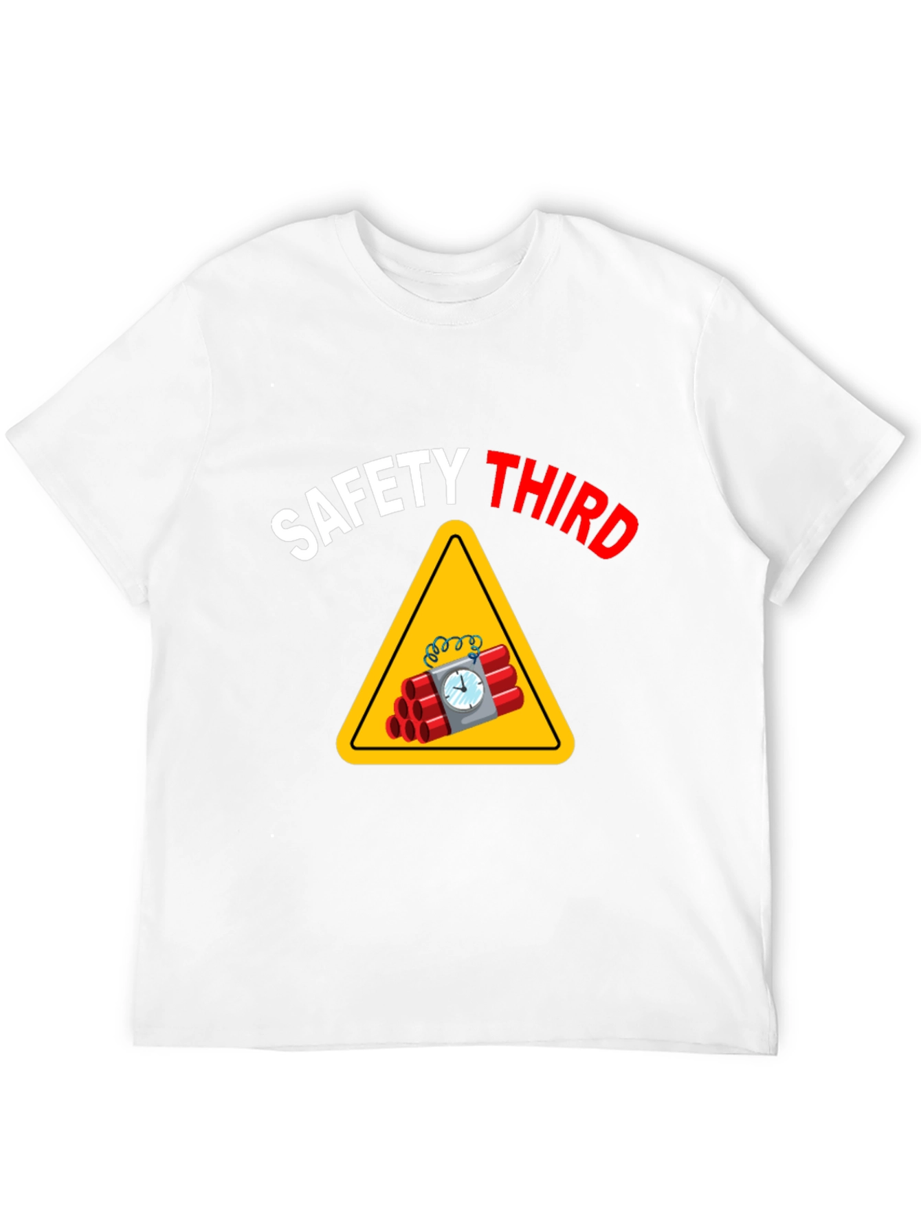 Black Safety Third T-Shirt - Funny Graphic Tee view 12