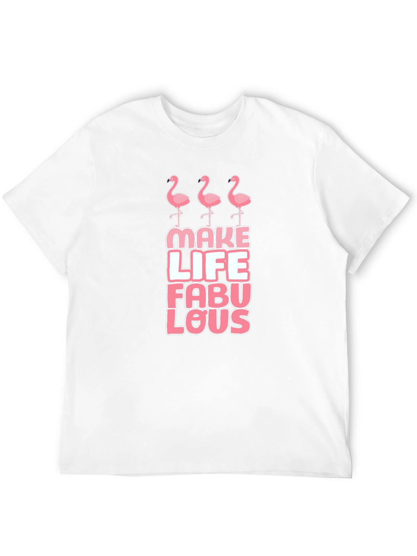 Black Make Life Fabulous Flamingo T-Shirt view 12
