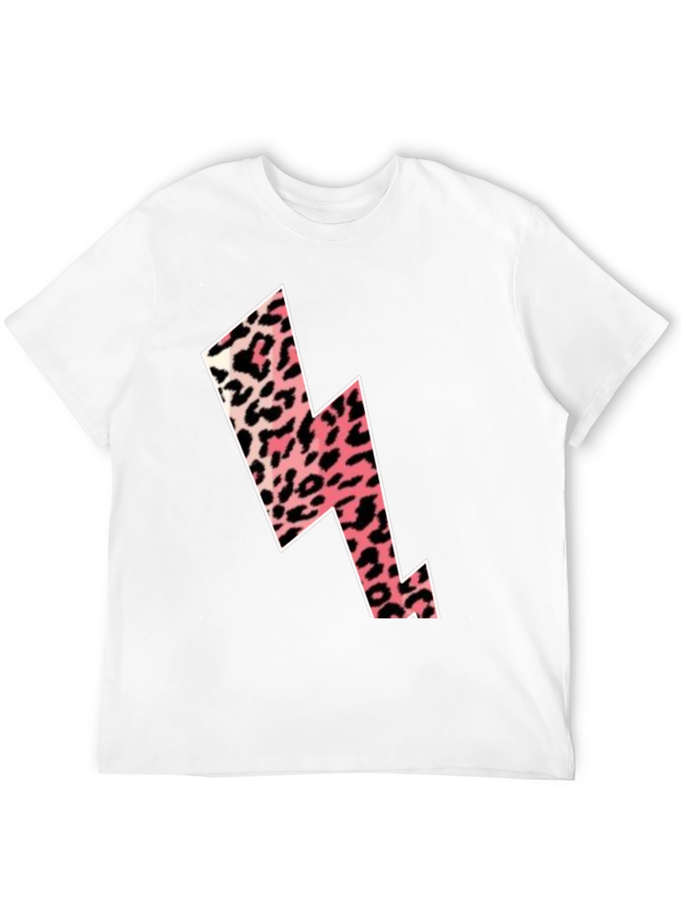 Black Trendy Leopard Print Lightning Bolt Graphic Tee view 12