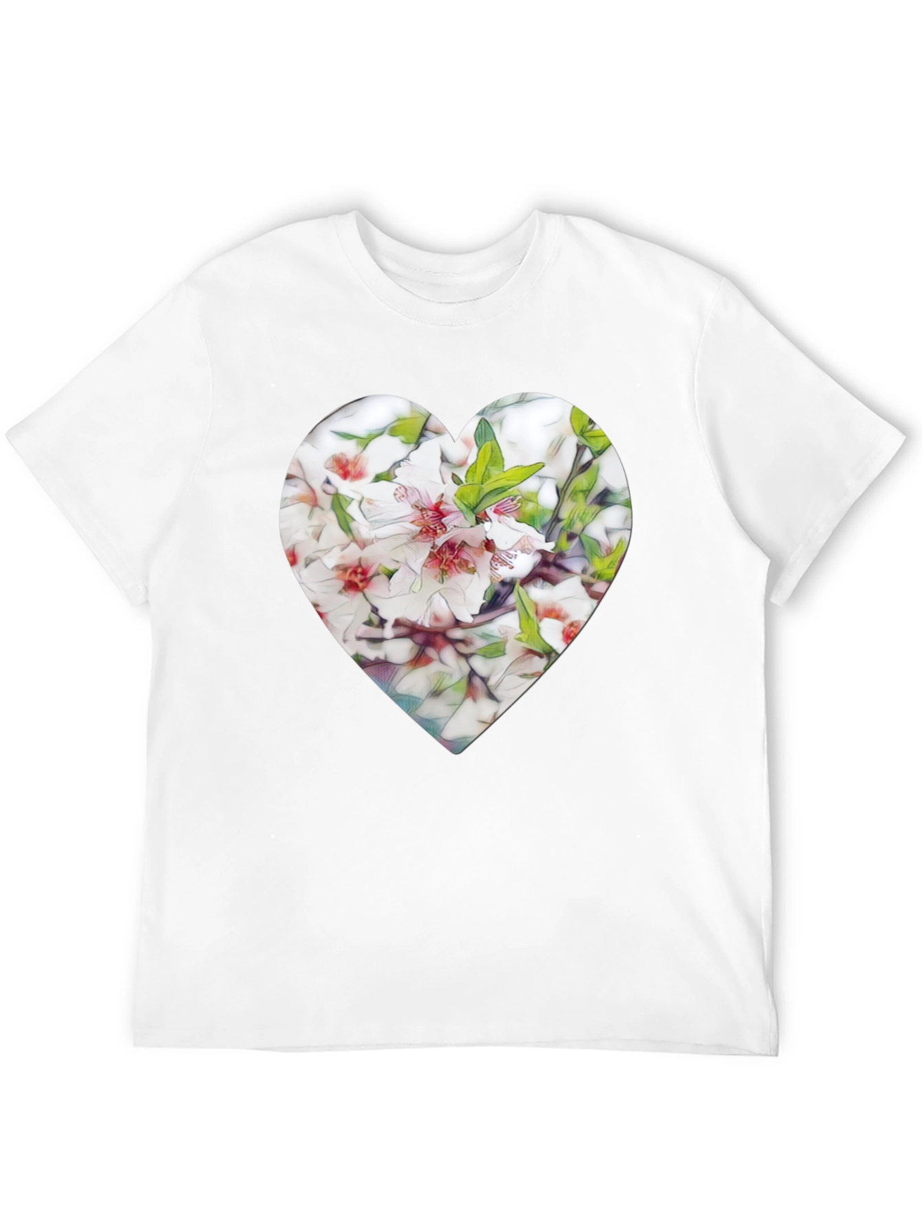 Black Heart Floral Graphic Tee - Stylish Black T-Shirt view 12
