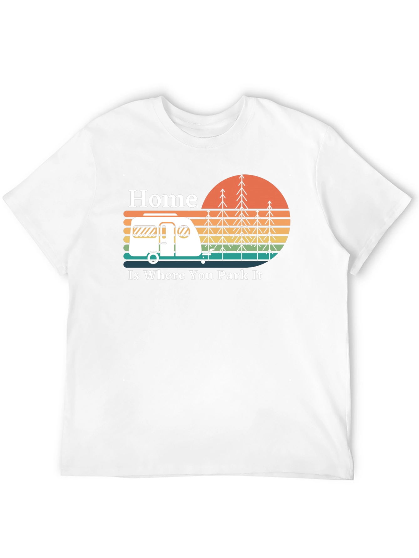 Black Home is Where You Park It - Camper T-Shirt view 12
