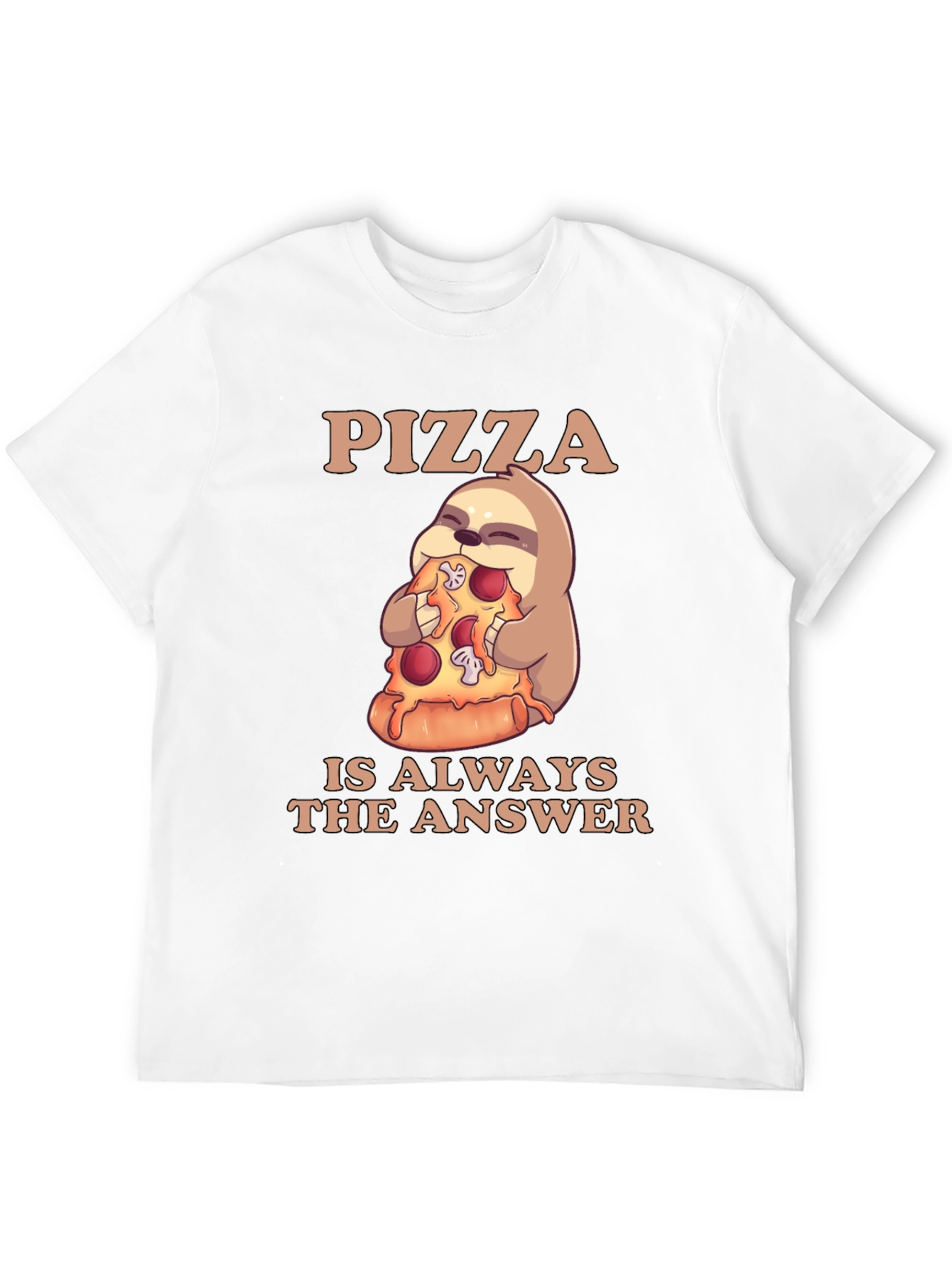 Black Pizza Sloth T-Shirt - Always the Answer! view 12