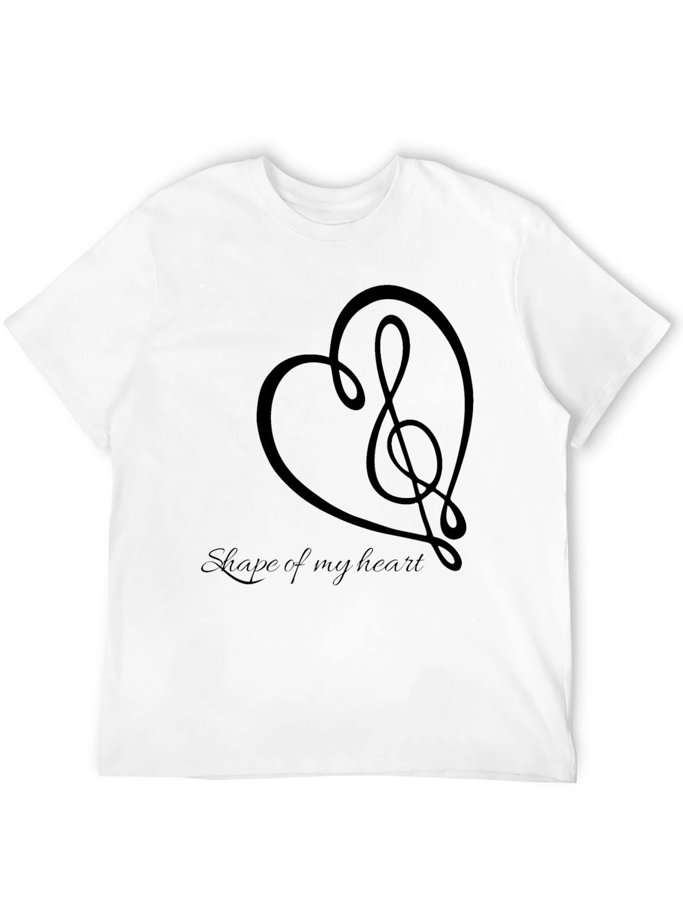 Black Shape of My Heart Music T-Shirt view 12