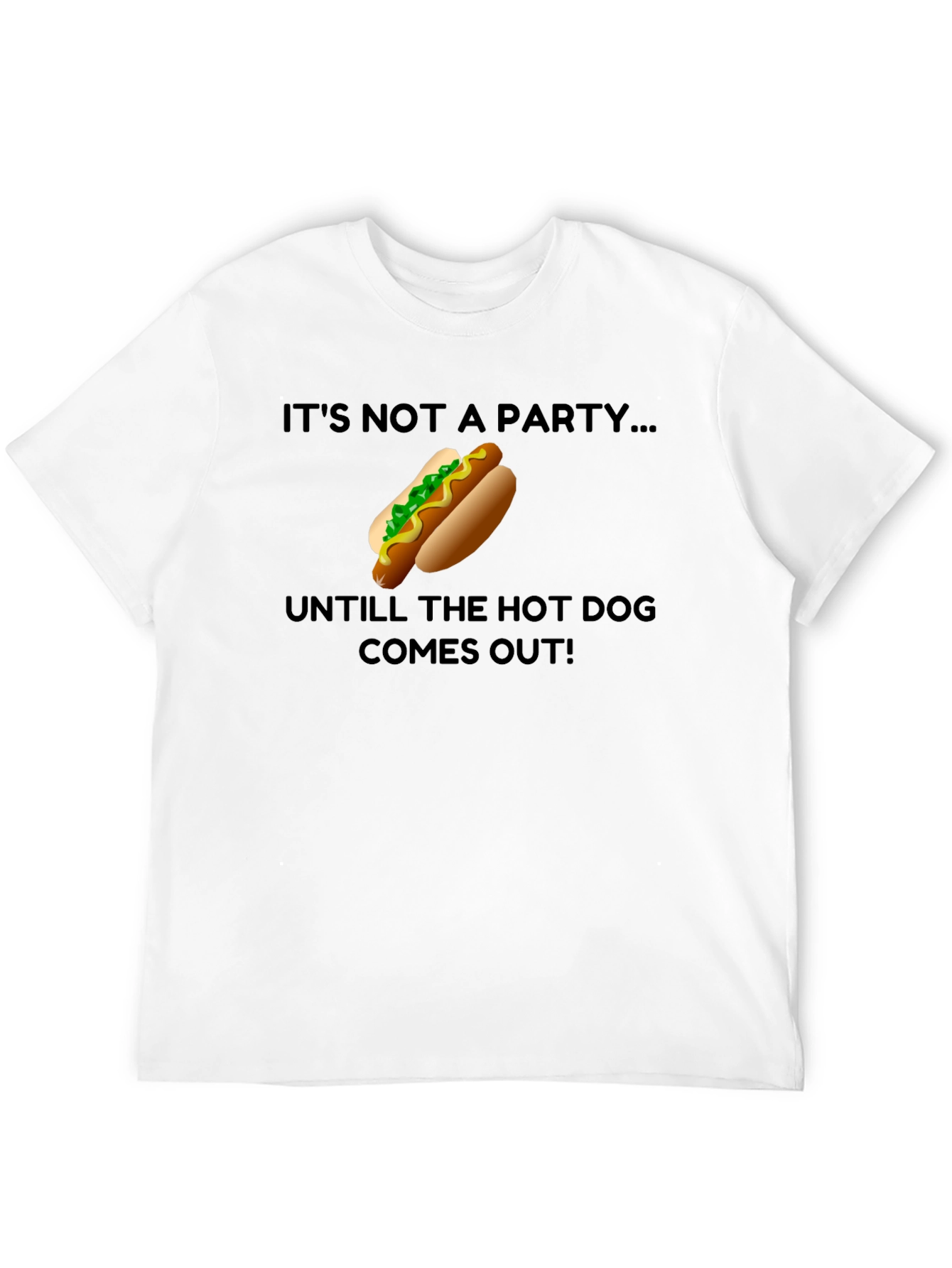 Black Hot Dog Party T-Shirt - Funny Foodie Tee view 12