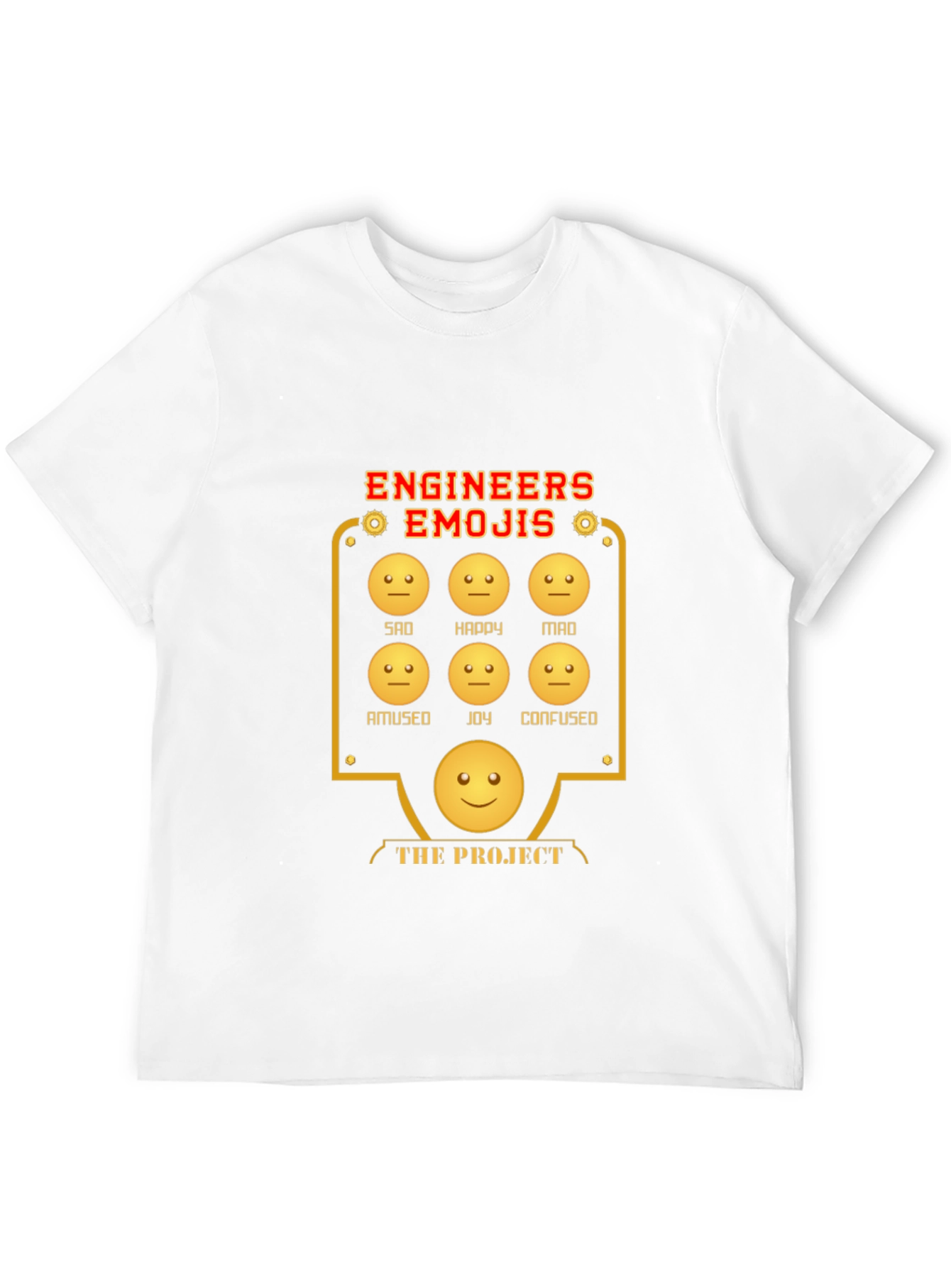 Black Engineer Emoji T-Shirt - Humorous Engineering Apparel view 12
