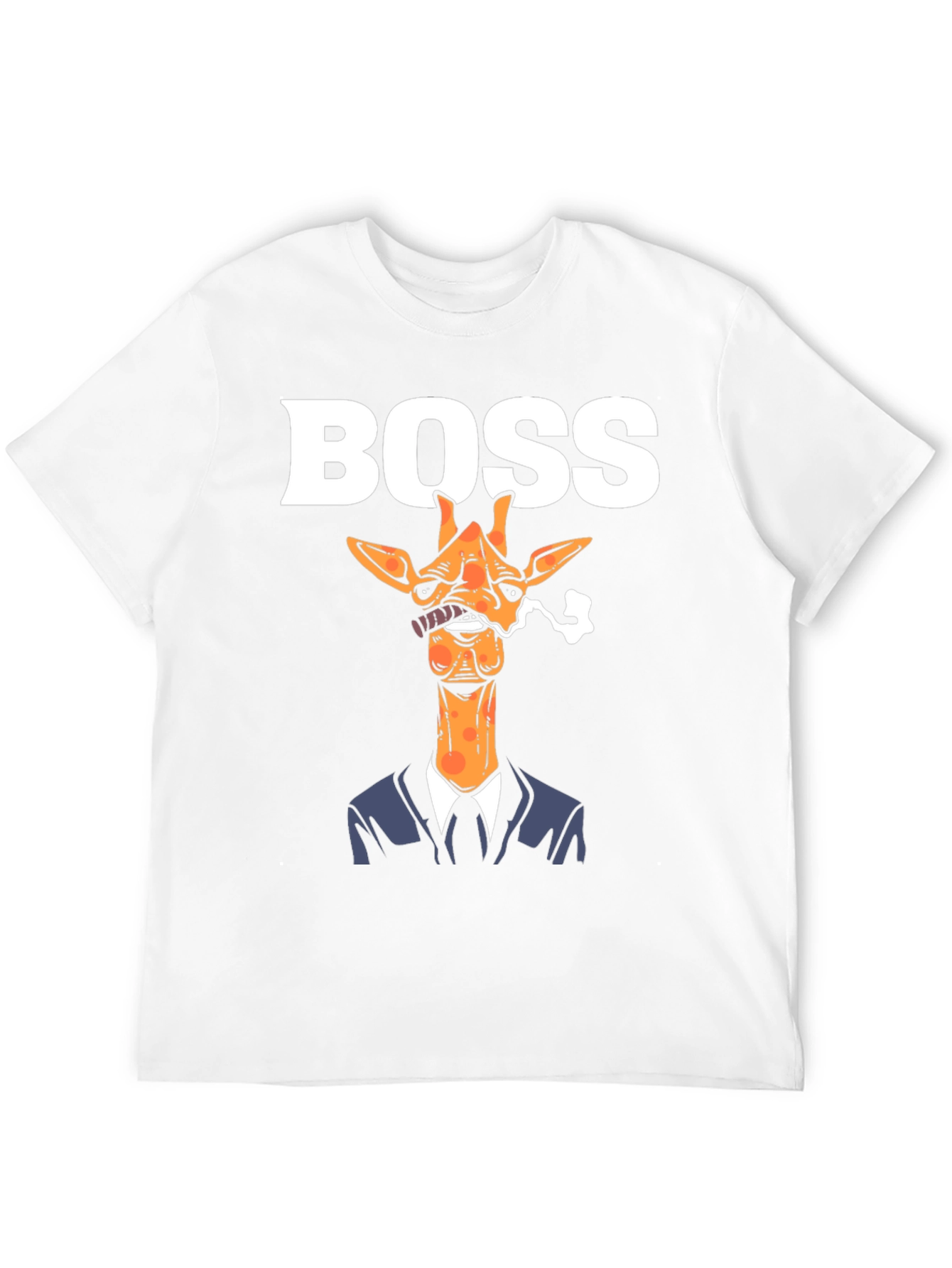 Black Boss Giraffe Graphic Tee - Funny Animal Shirt view 12