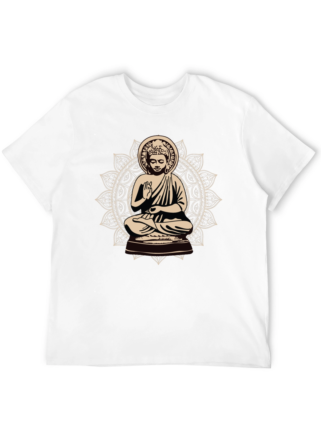 Black Buddha Mandala Graphic Tee - Spiritual Style view 12