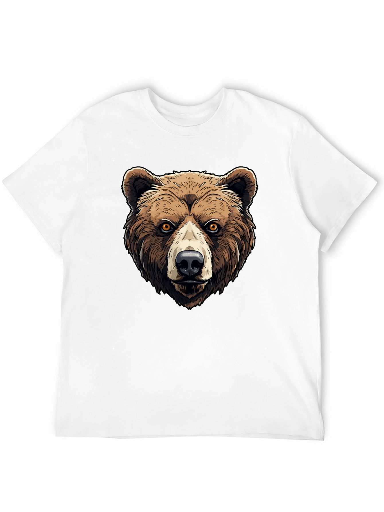 Black Grizzly Bear Graphic Tee - Animal Print Shirt view 12